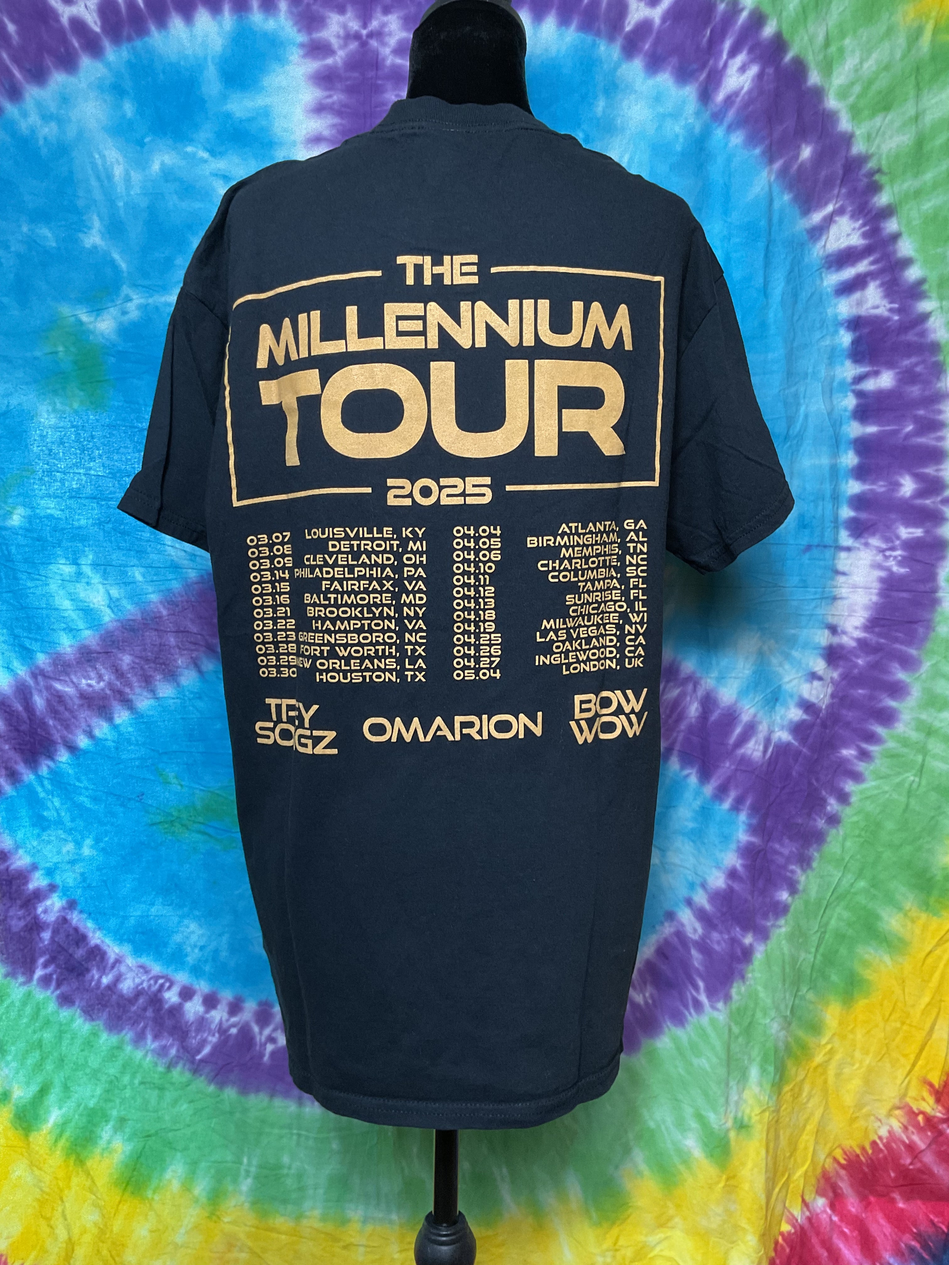 Millennium Tour 2025 Shirt Trey Songz Omarion Bow Wow L Large