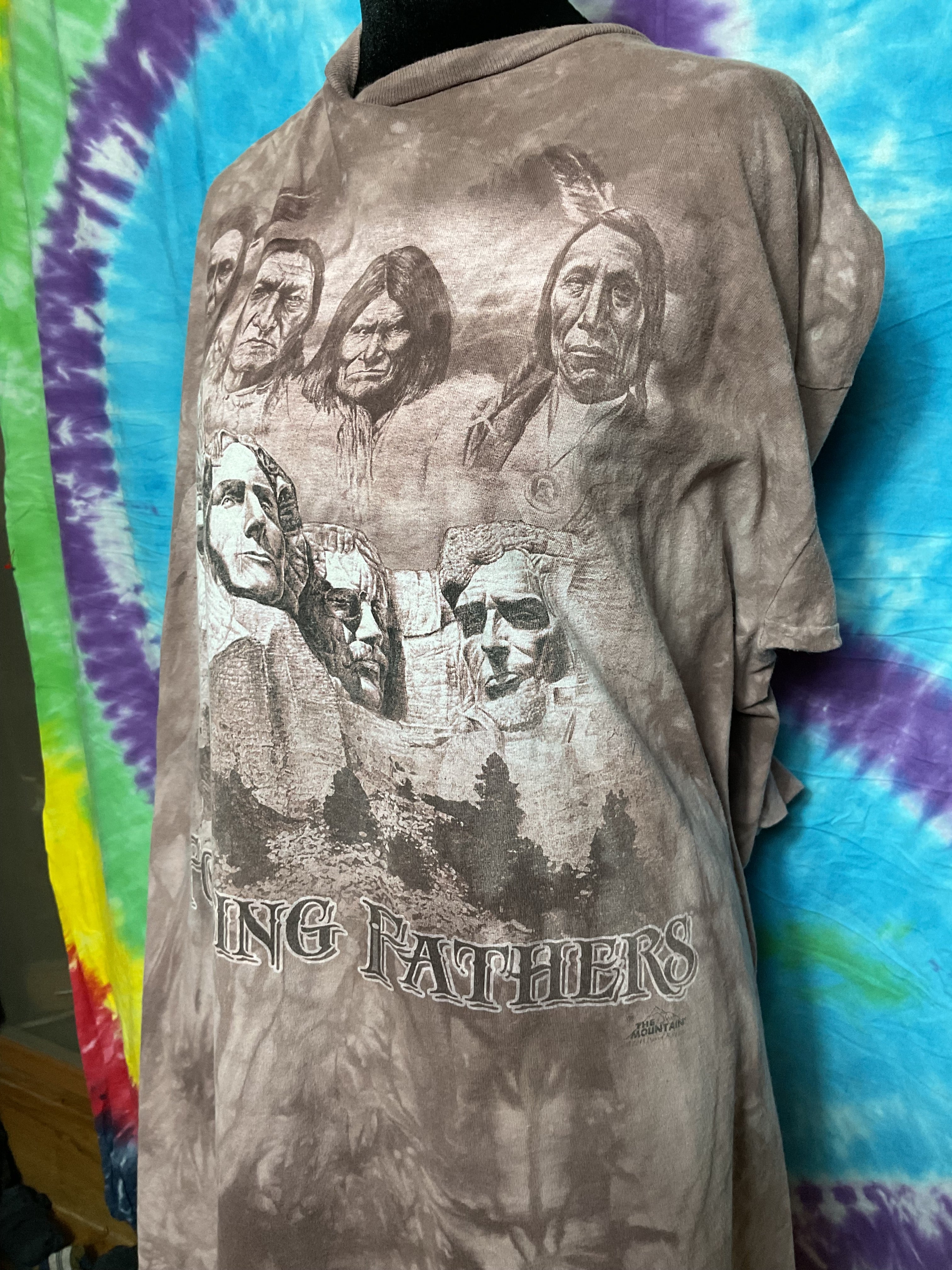 The Mountain Founding Fathers Native American Tie Dye Shirt 2XL