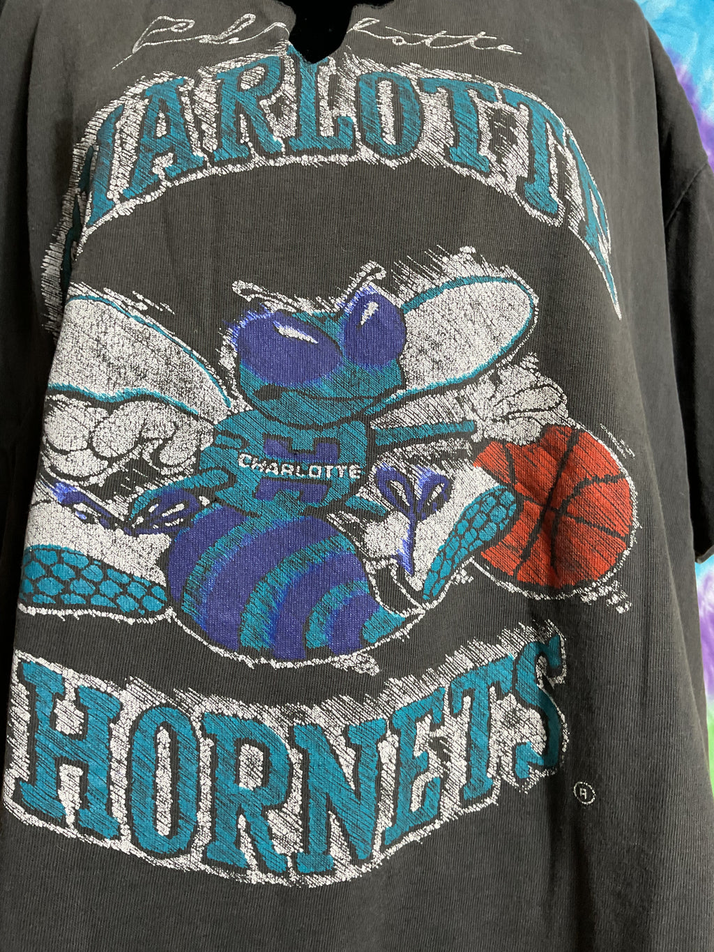 VTG Charlotte Hornets NBA T-Shirt Single Stitch XL