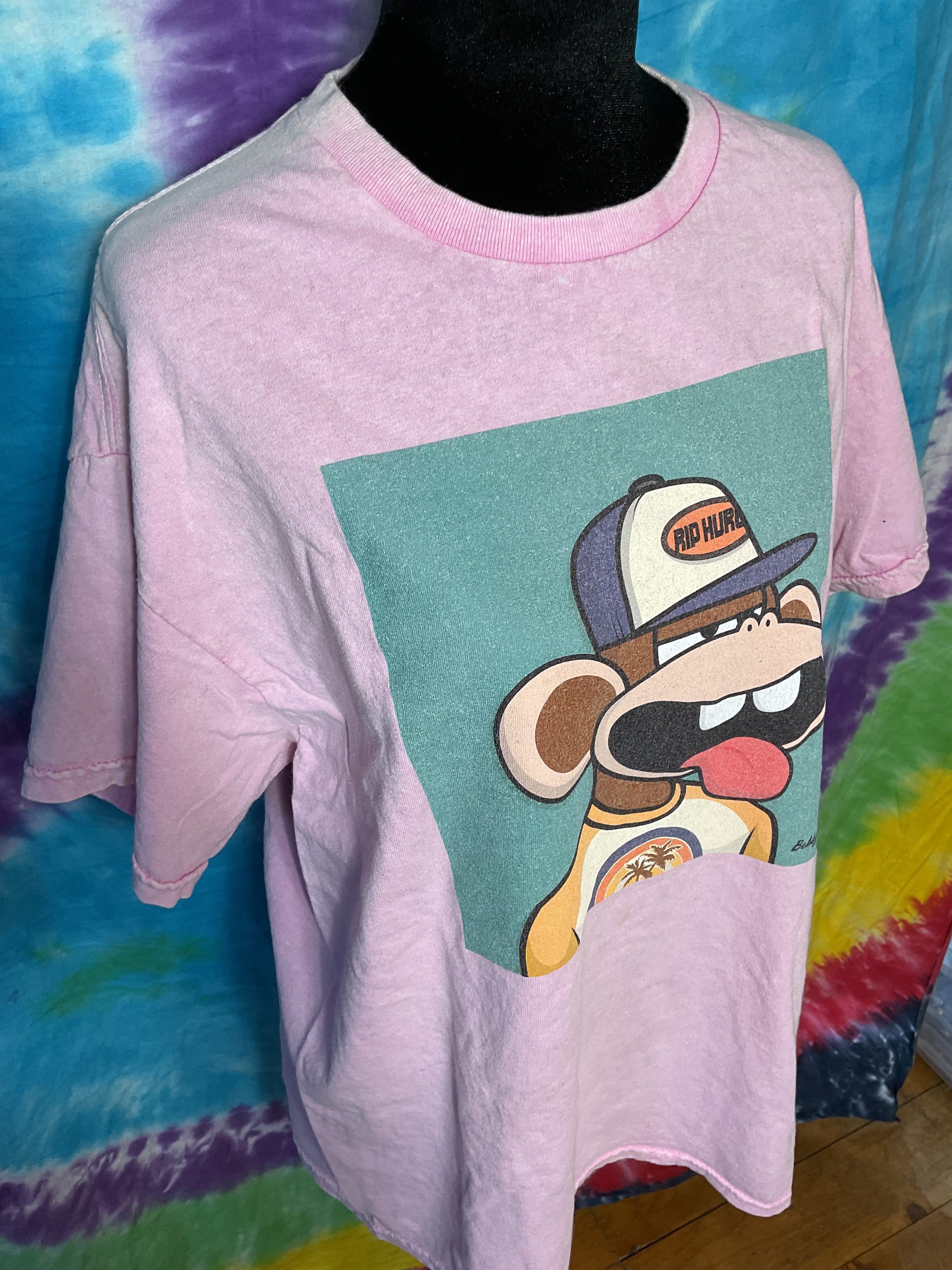Vintage Bobby Jack Rip Hurl Pink Graphic Tee Nikxie M