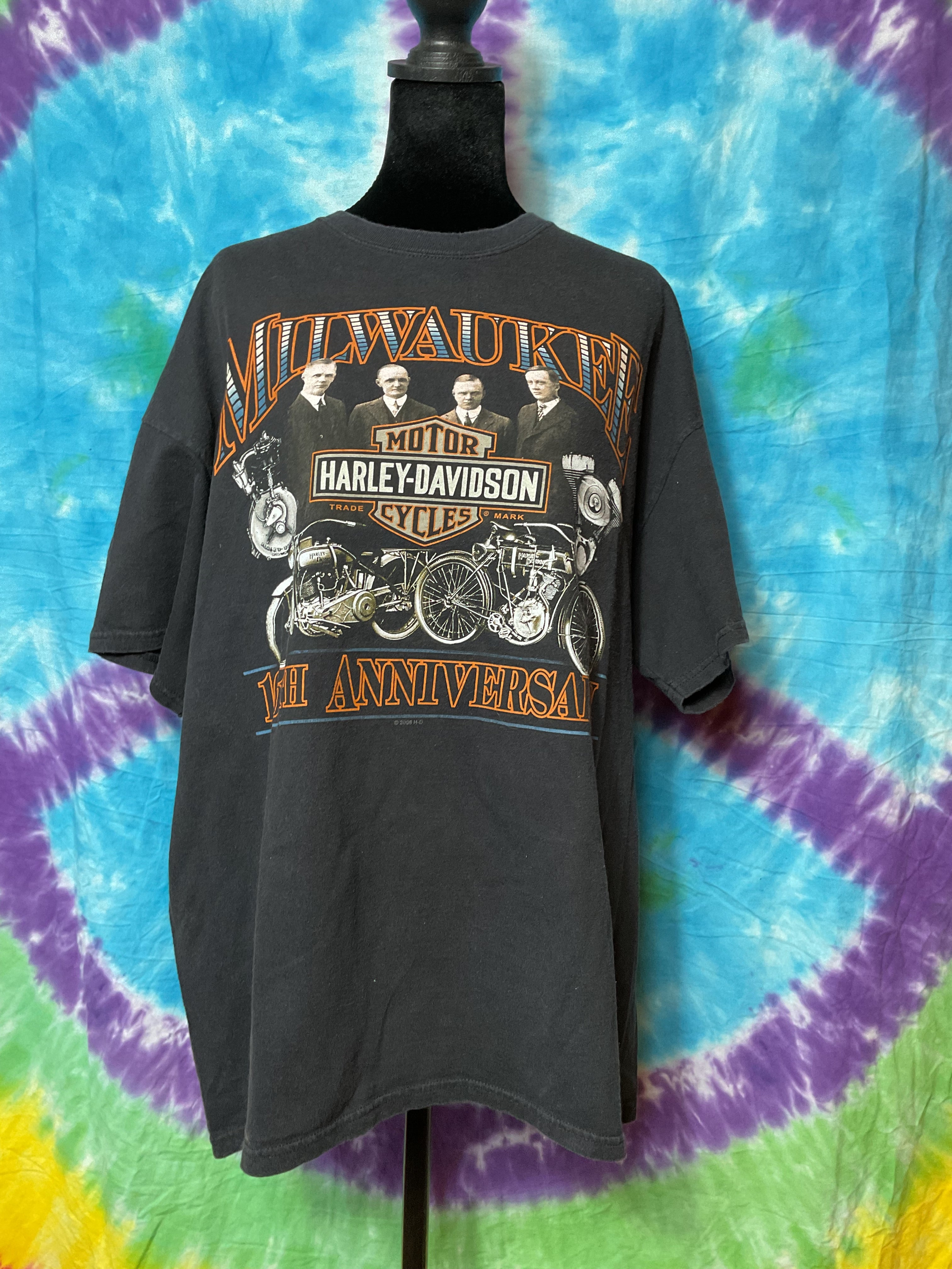 Vintage 2008 Harley-Davidson Milwaukee 105th Anniversary Tee