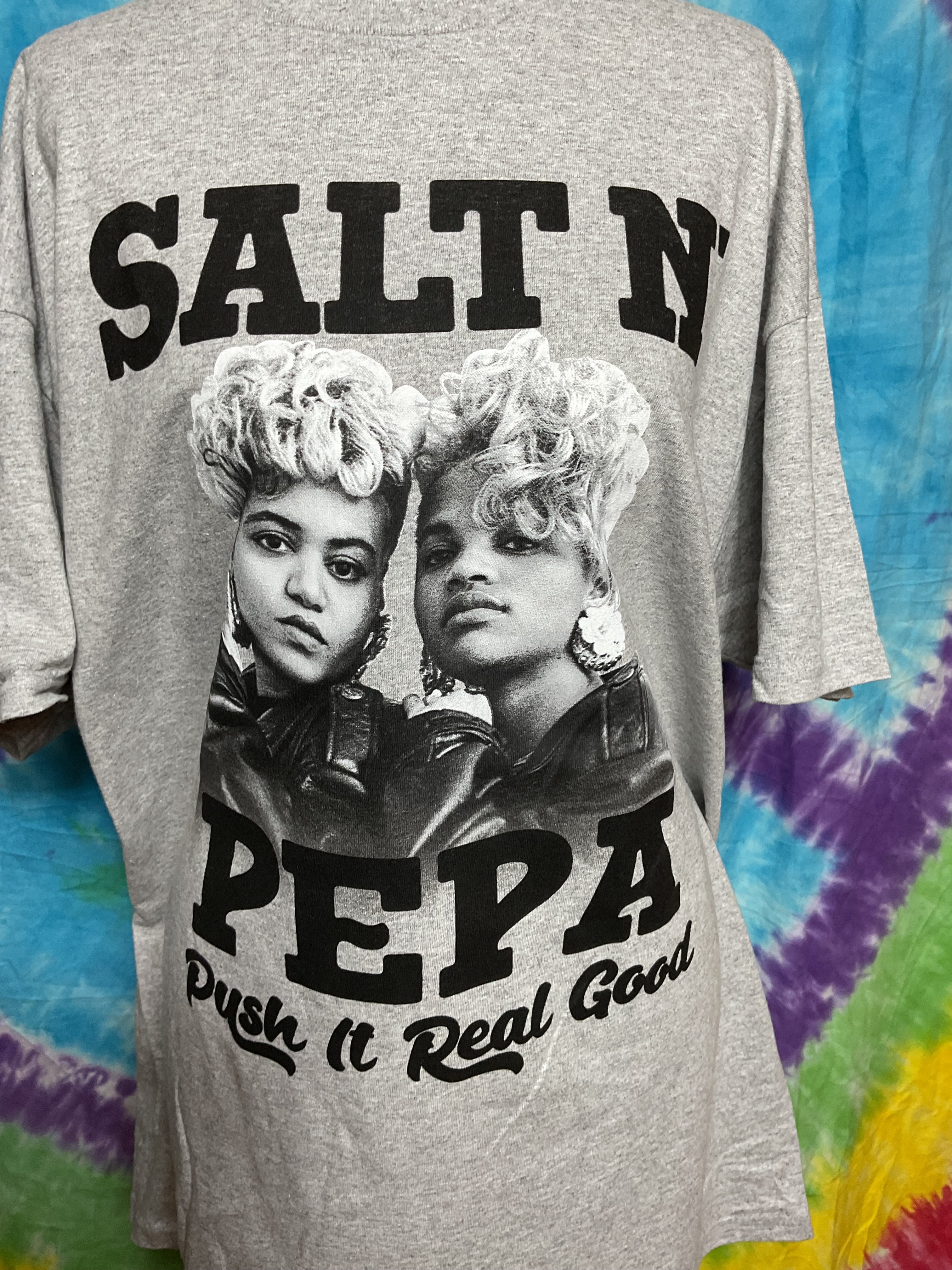 Salt N Pepa Push It Real Good Graphic T-Shirt XL Gray