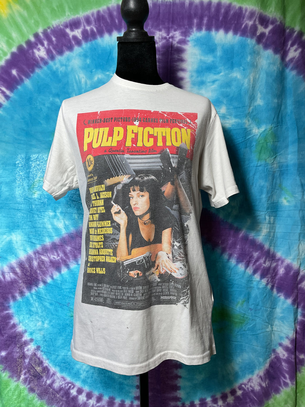 Pulp Fiction T-Shirt Large Mia Wallace Miramax Licensed Movie Tee