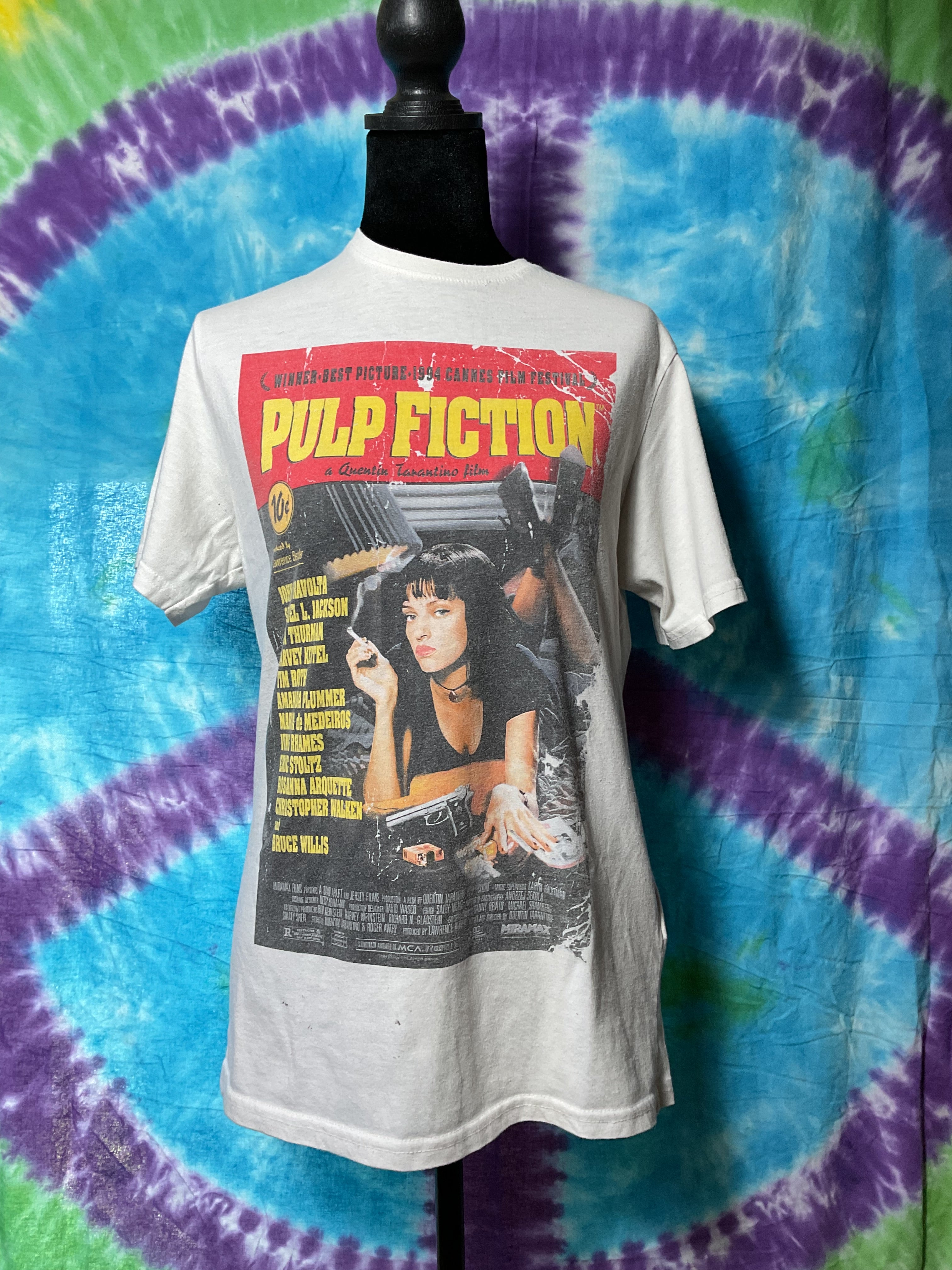 Pulp Fiction T-Shirt Large Mia Wallace Miramax Licensed Movie Tee