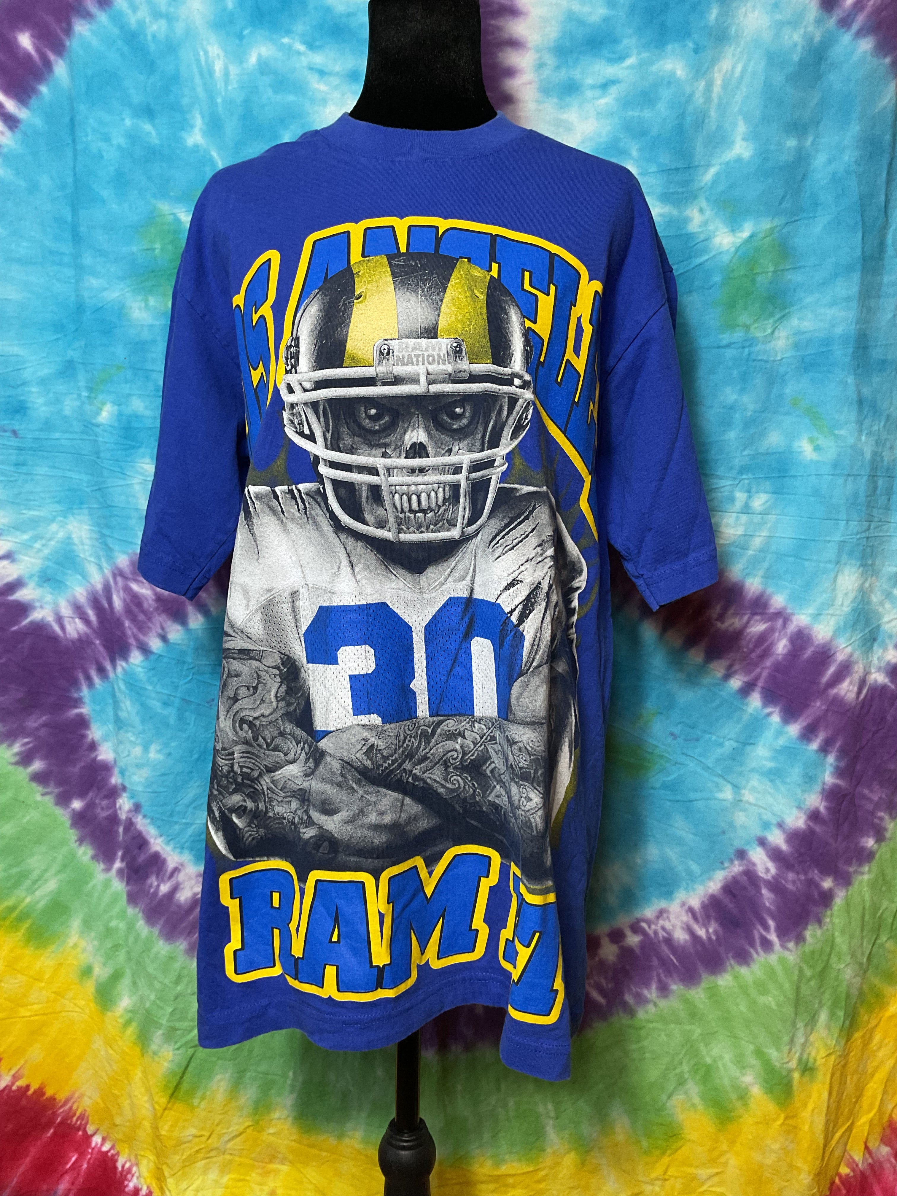 Vintage Los Angeles Rams Street Certified Skull Tee M L