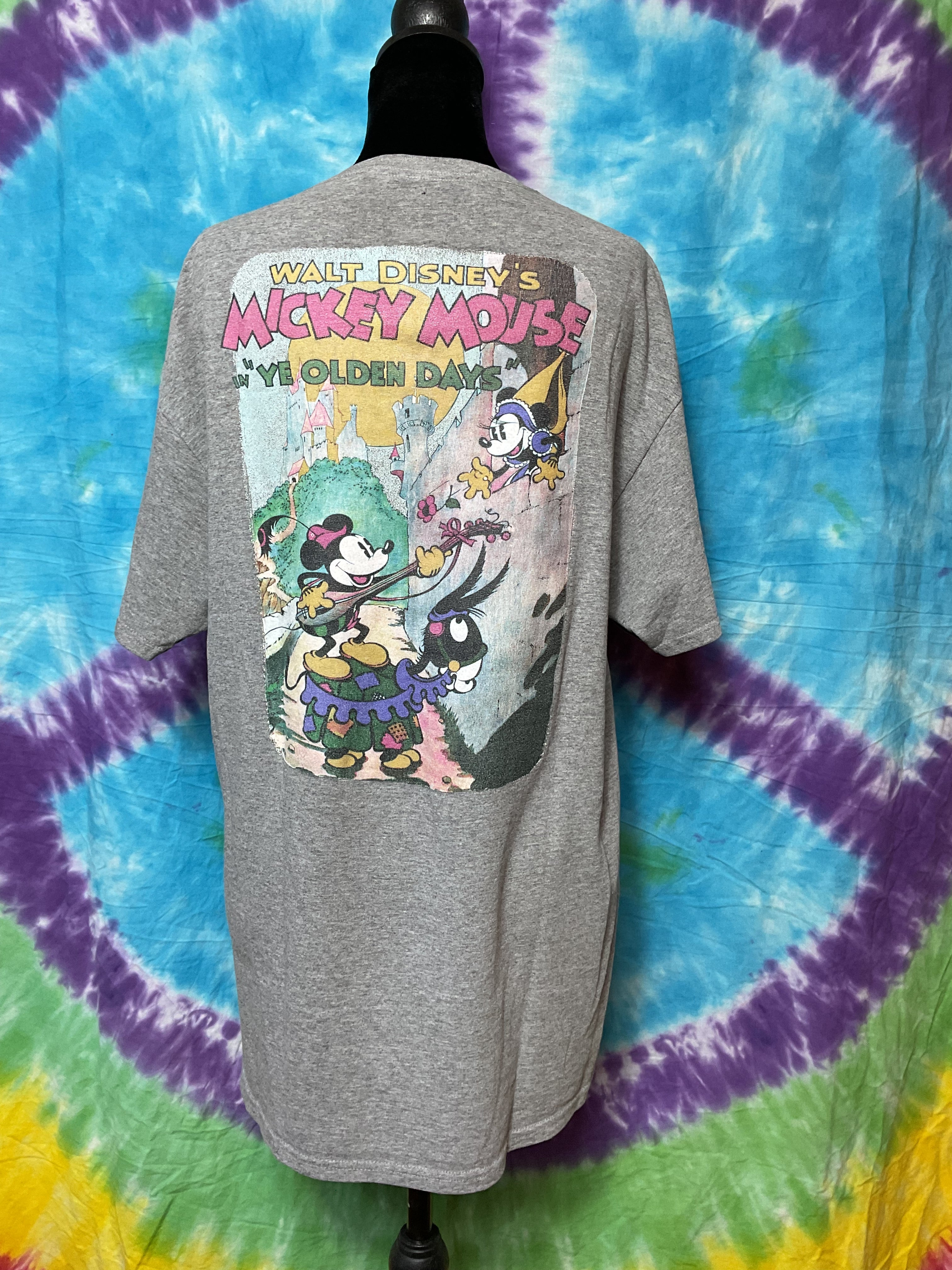 VTG Disney Mickey Mouse Ye Olden Days Graphic Tee L