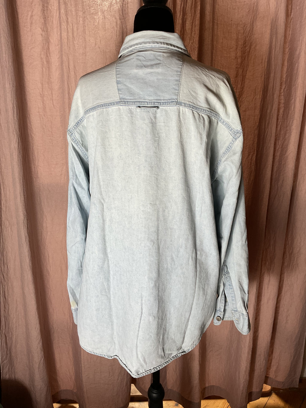 Wrangler Hero Light Wash Denim Button Down