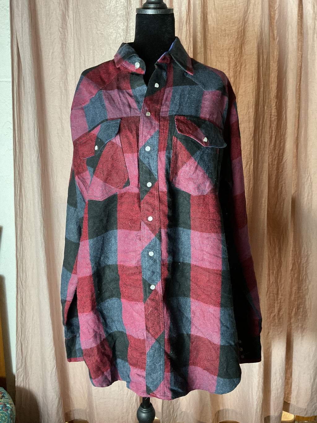 Williams Bay Western Buffalo Plaid Shirt Jacket Pearl Snap