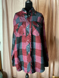 Williams Bay Western Buffalo Plaid Shirt Jacket Pearl Snap