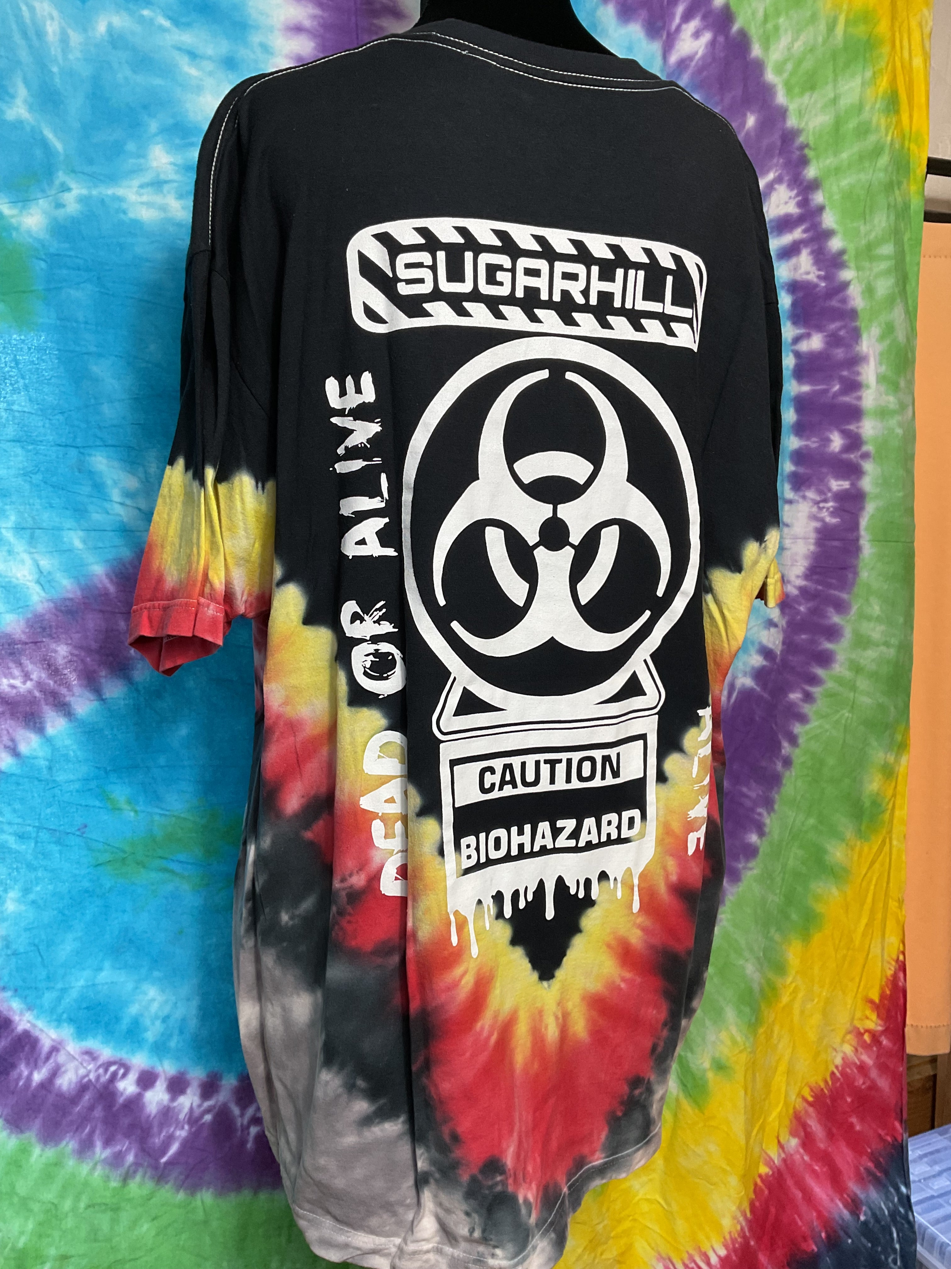 Sugarhill Dead or Alive Smile Madness Tie Dye Tee Biohazard 2XL