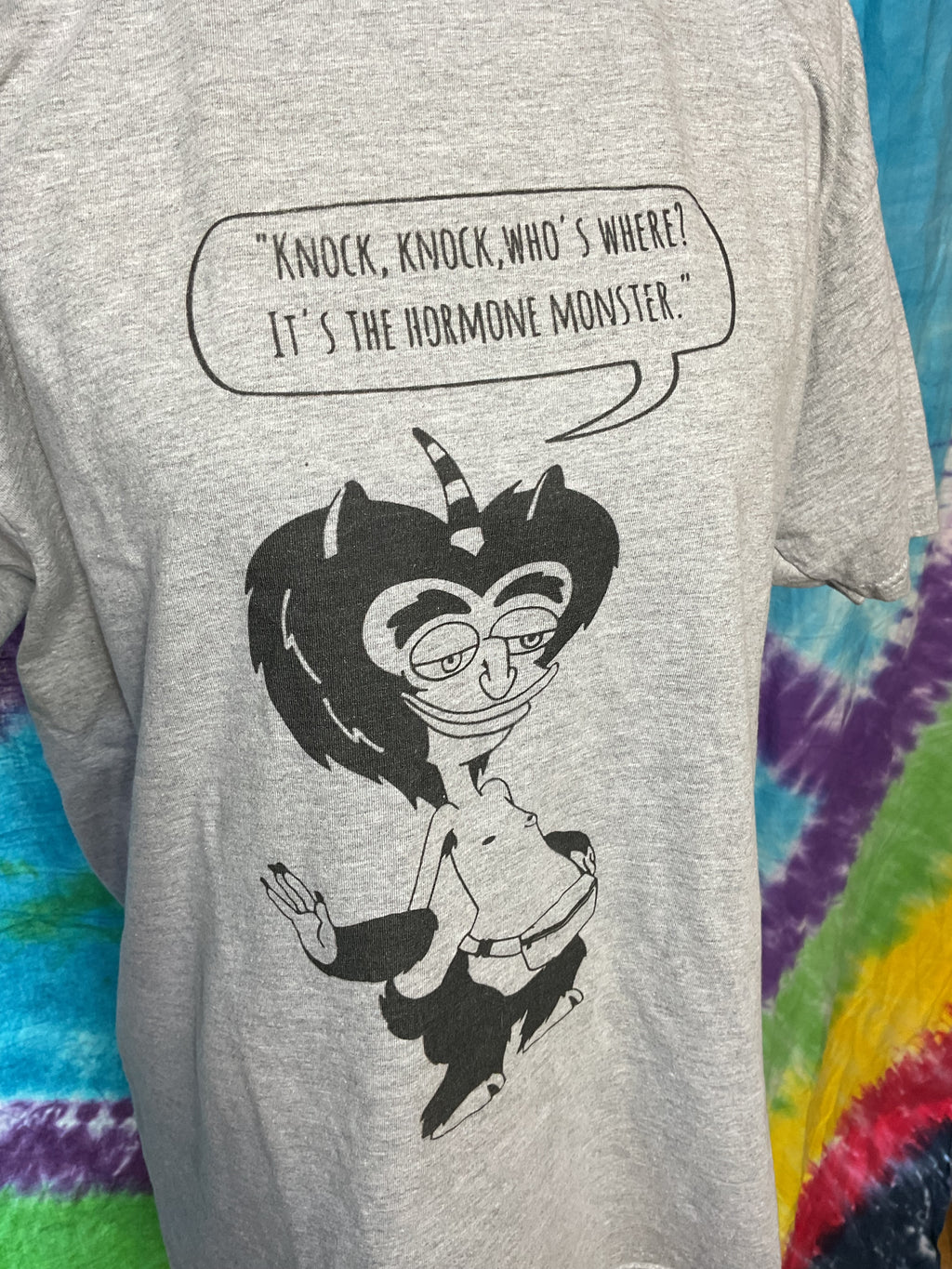 Big Mouth Maurice Hormone Monster Knock Knock Gray T-Shirt L