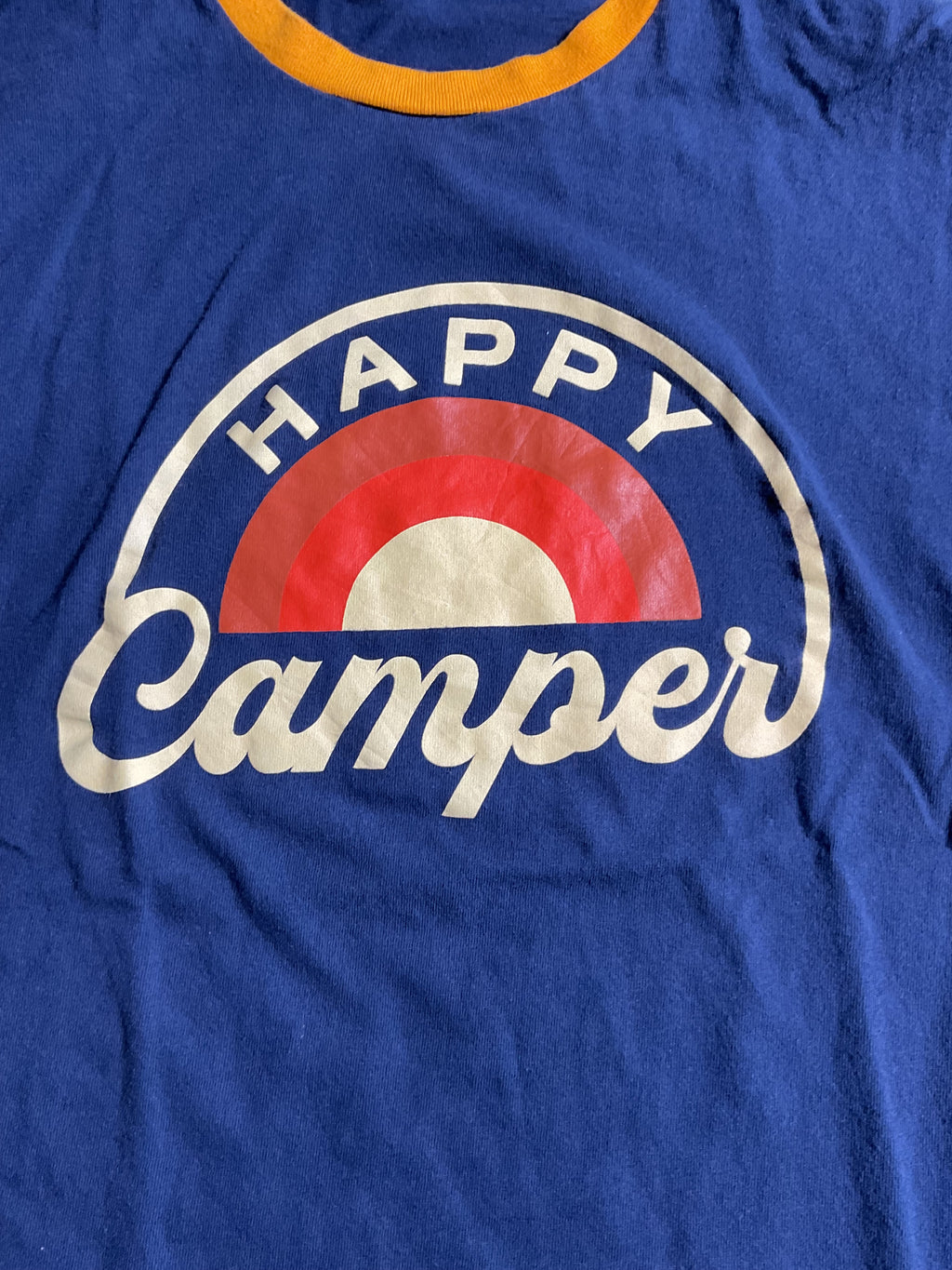 Happy Camper" Retro Style Ringer Tee