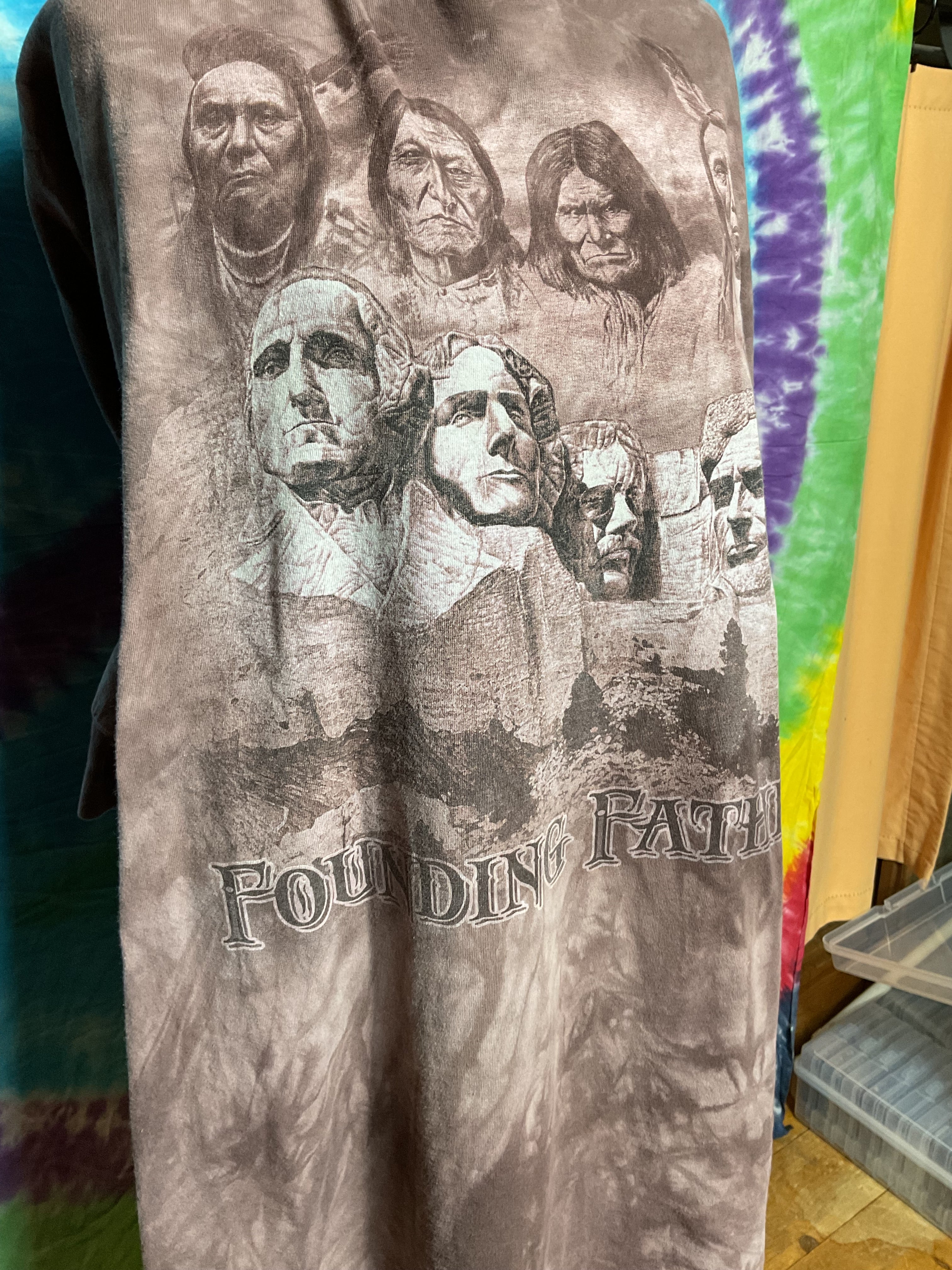 The Mountain Founding Fathers Native American Tie Dye Shirt 2XL