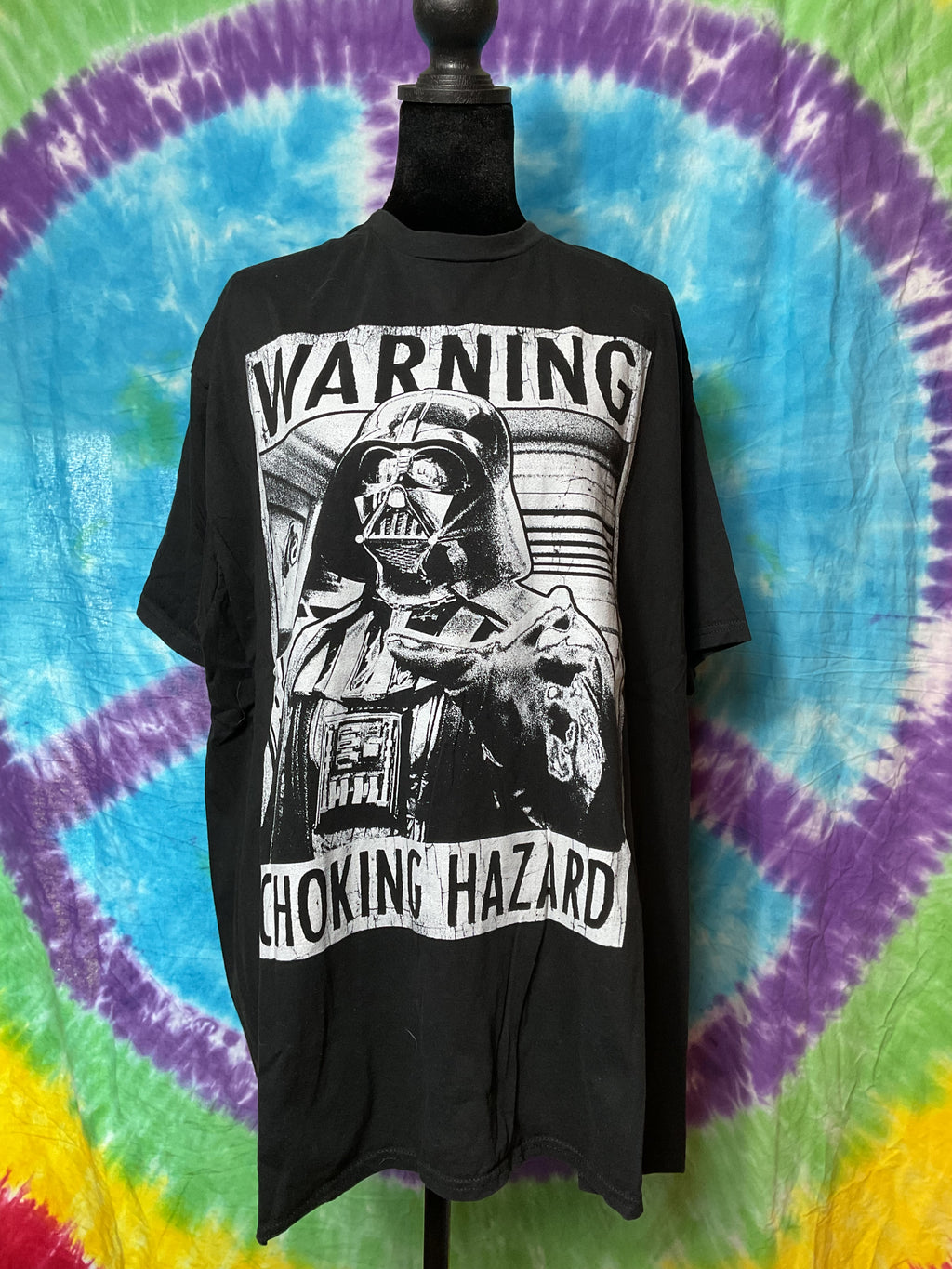 Darth Vader Warning Choking Hazard Graphic Tee Star Wars 2XL