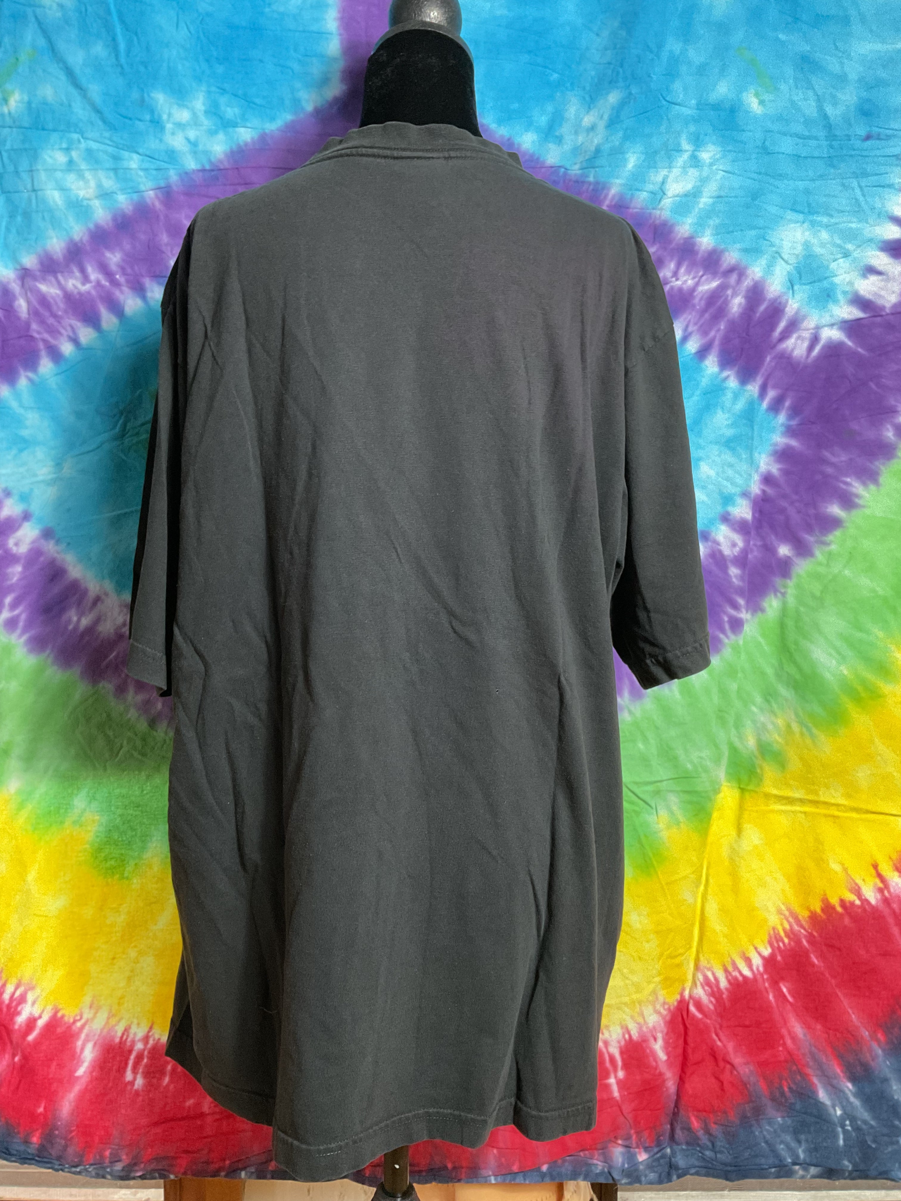 Vtg Ecko Unltd Y2K Crest Paisley AOP Tee Shirt XL Black