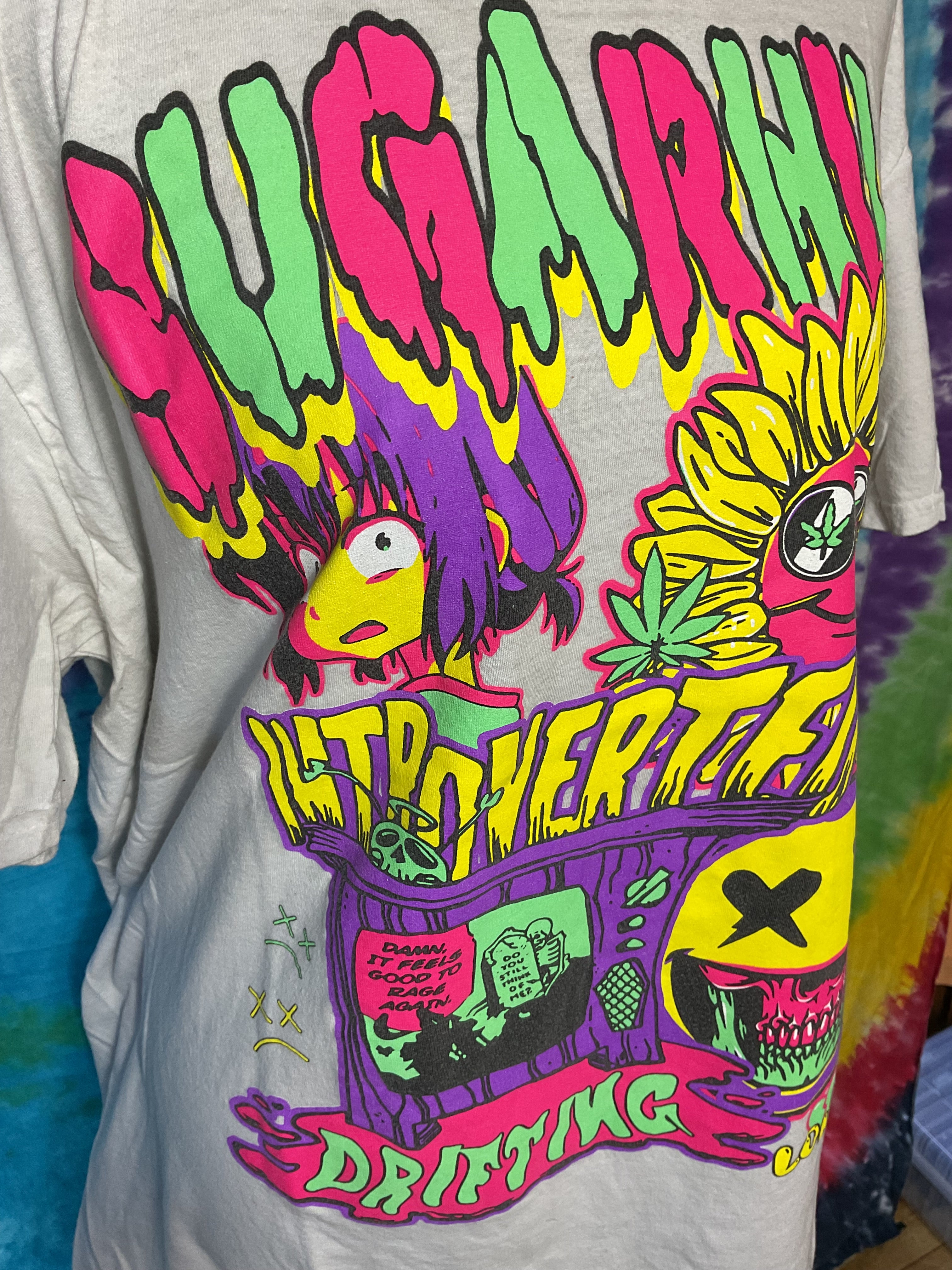 Sugarhill LA Introverted Drifting Lonely Skull Graphic Tee XL