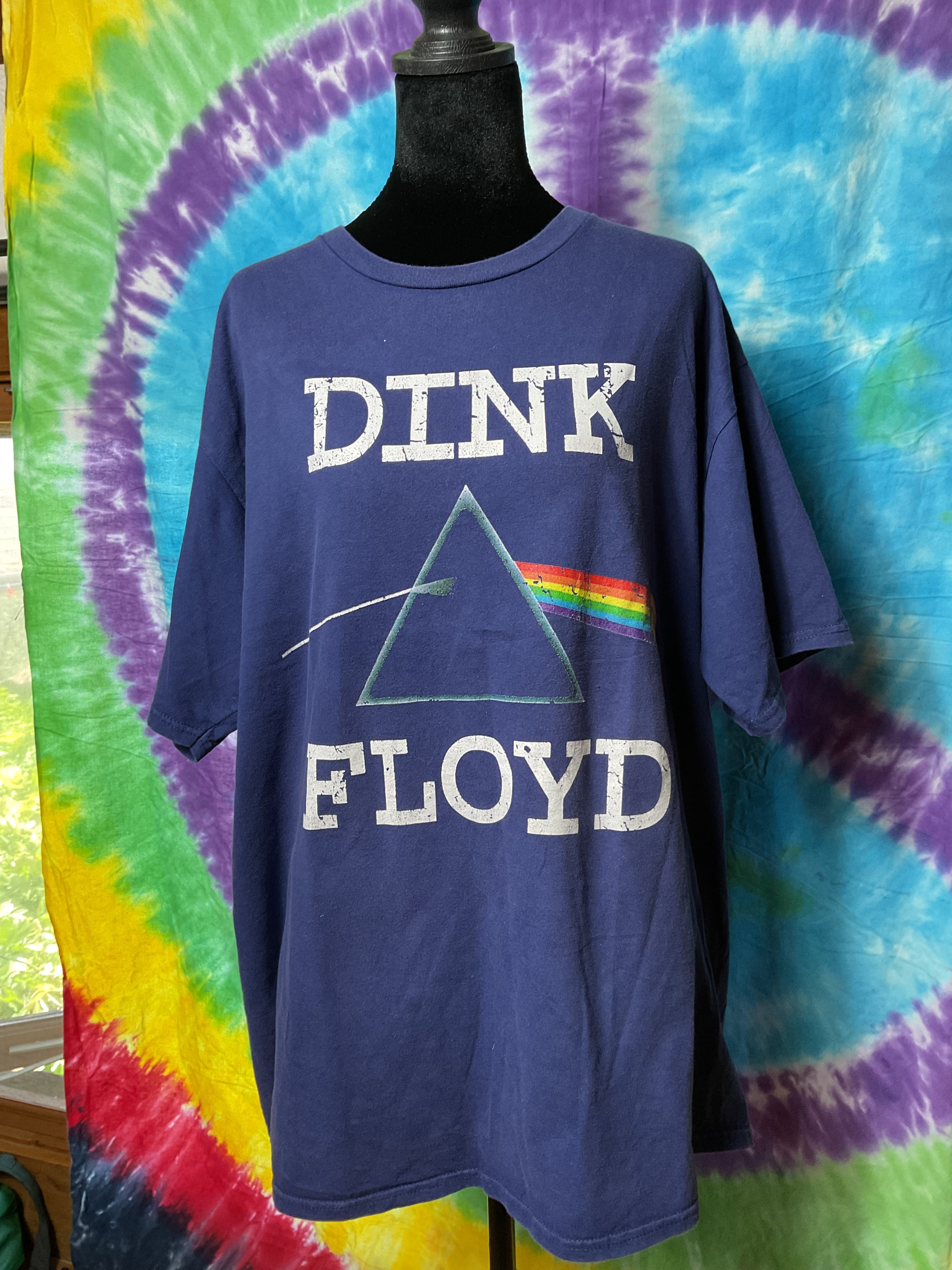Dink Floyd Pickleball Parody Graphic T-Shirt - Blue - Size XL