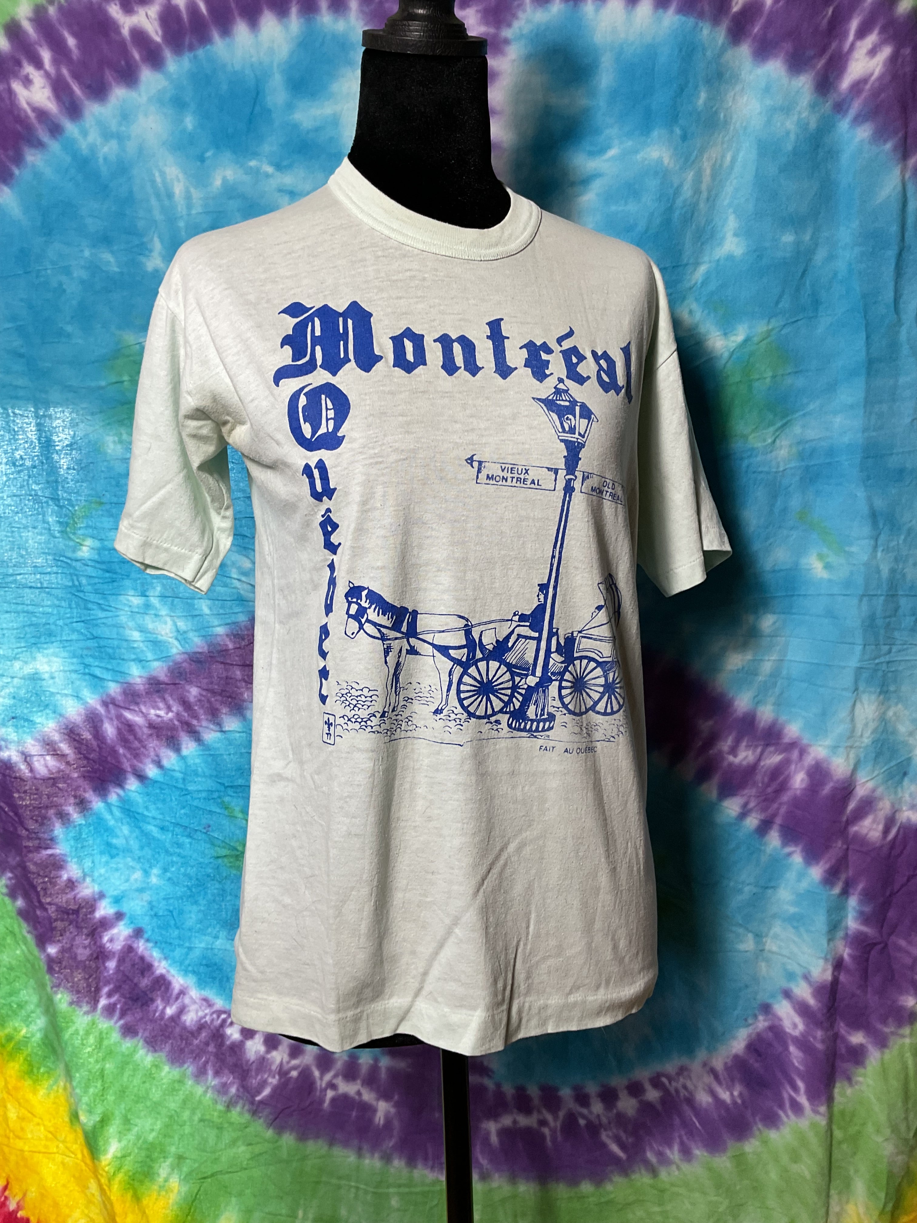 Vtg Montreal Quebec Single Stitch T-Shirt Made in Canada M Mint