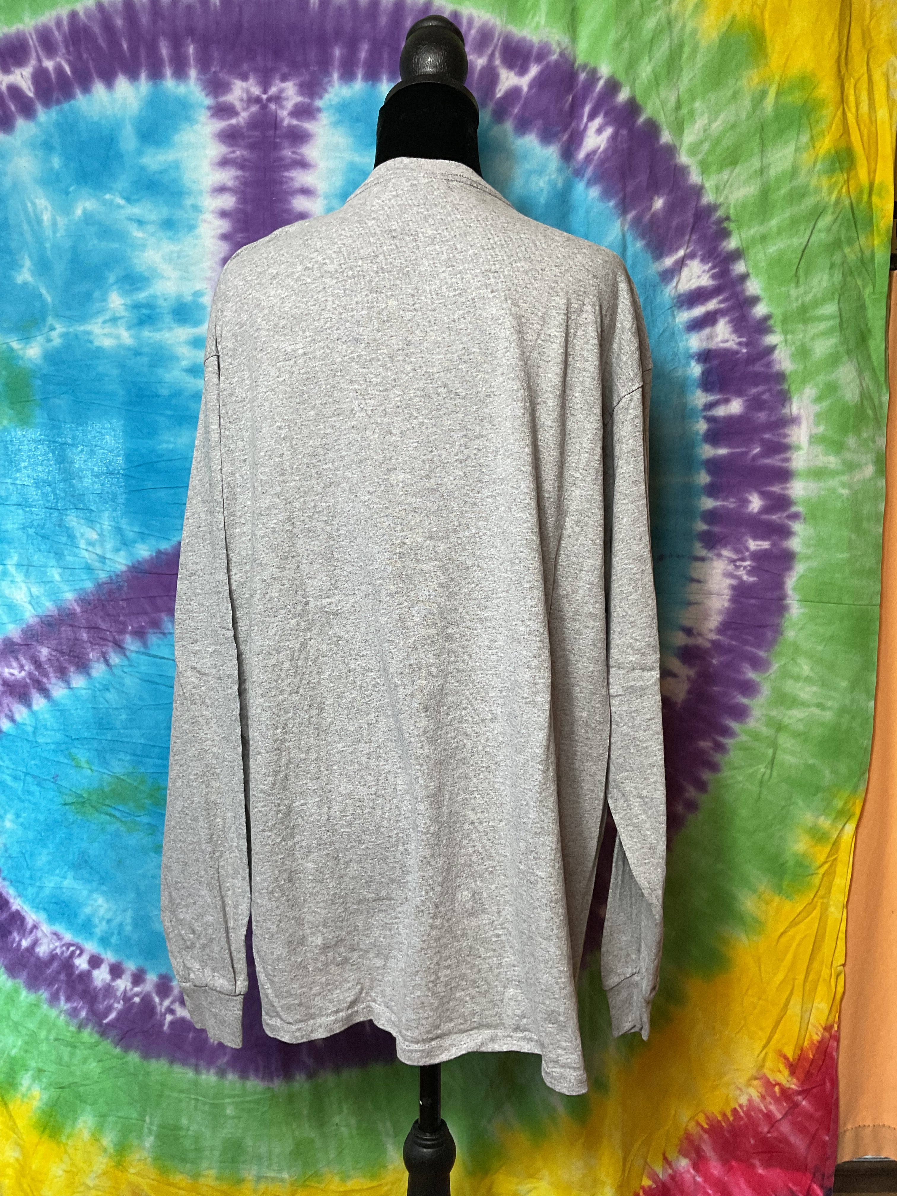 Pete the Cat Groovy Guitar Gray Long Sleeve Graphic Shirt XL
