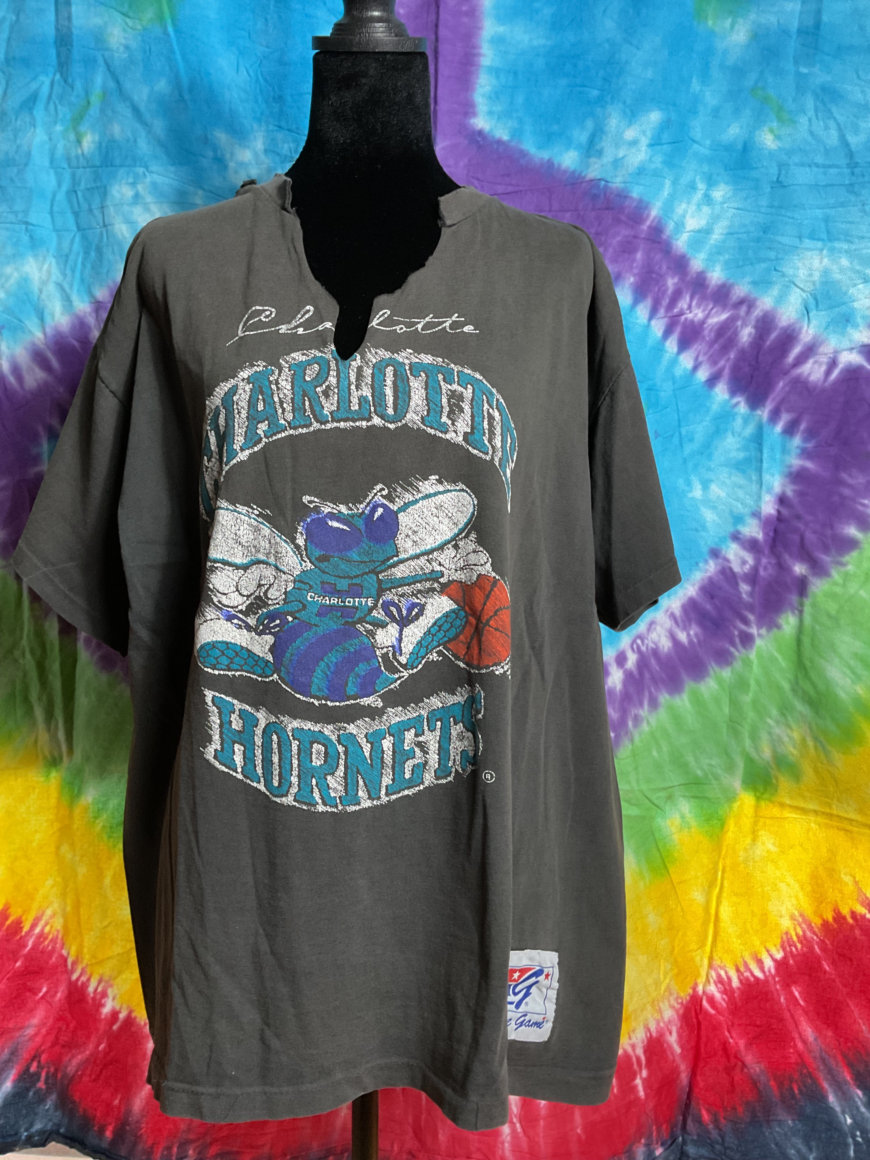 VTG Charlotte Hornets NBA T-Shirt Single Stitch XL