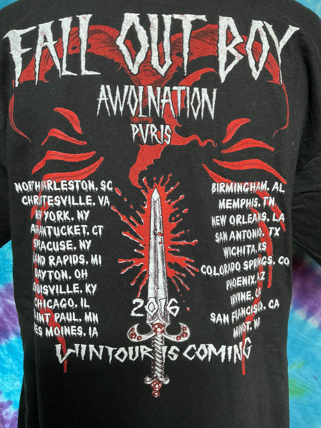 Fall Out Boy 2016 Wintour Is Coming Tour Shirt Hanes Beefy M