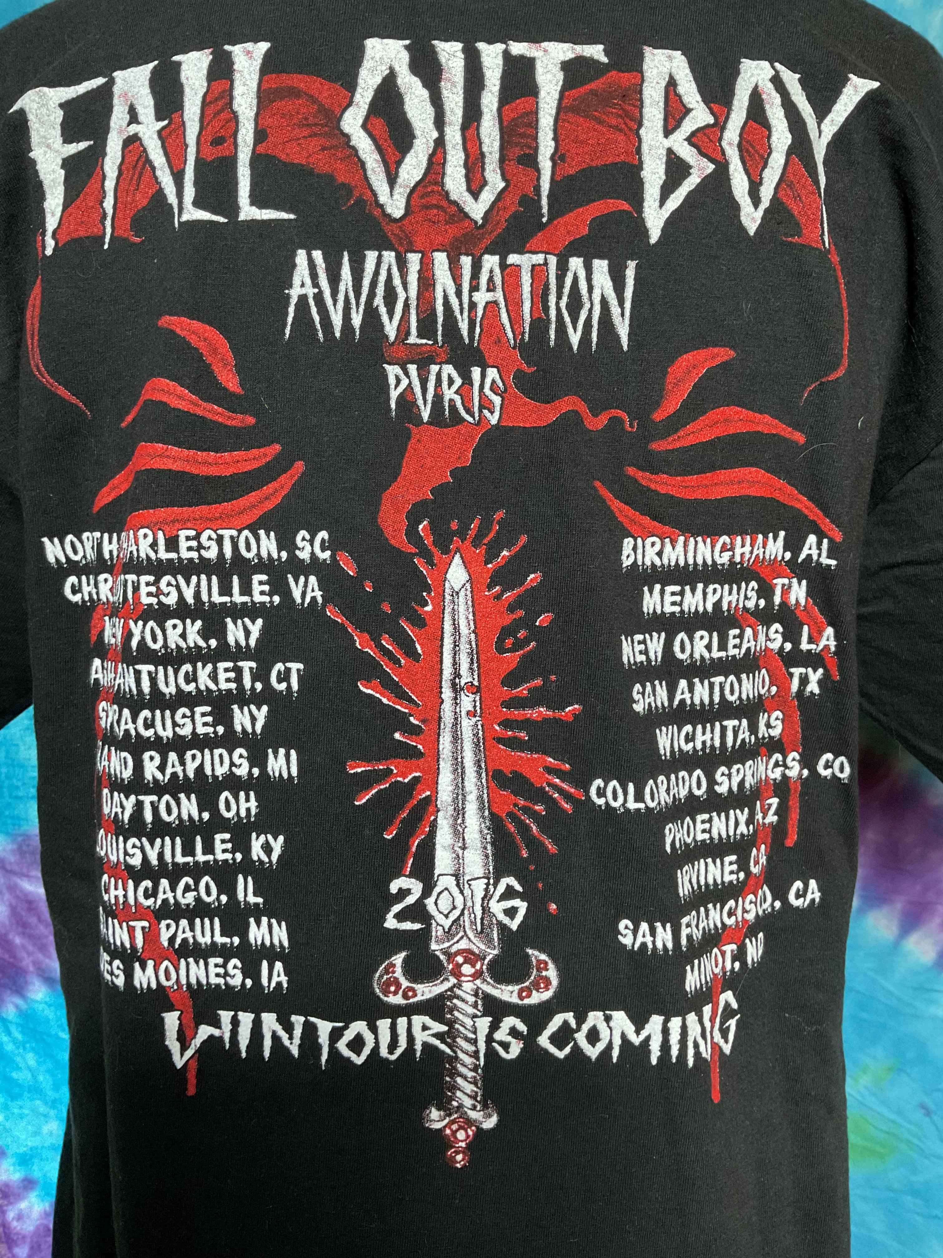 Fall Out Boy 2016 Wintour Is Coming Tour Shirt Hanes Beefy M