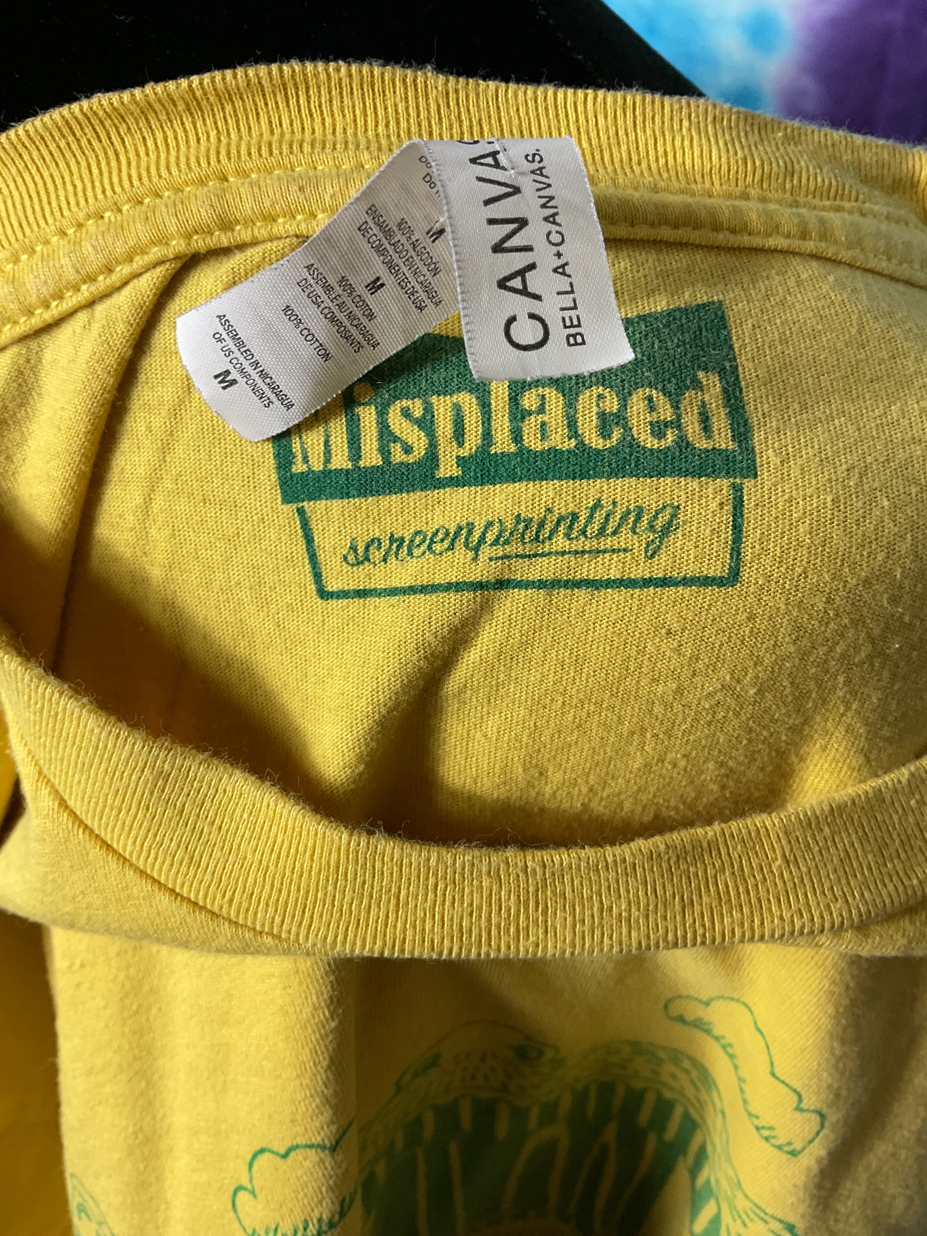 Portland Big Mouth Tee Ginger Yellow Ringspun Cotton Sz M