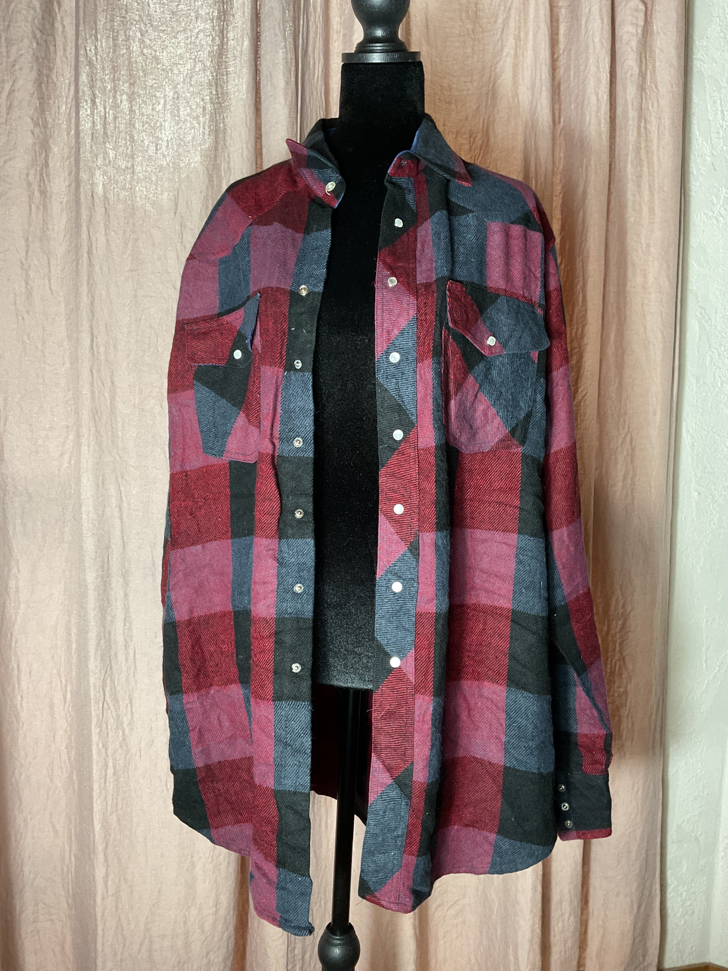 Williams Bay Western Buffalo Plaid Shirt Jacket Pearl Snap