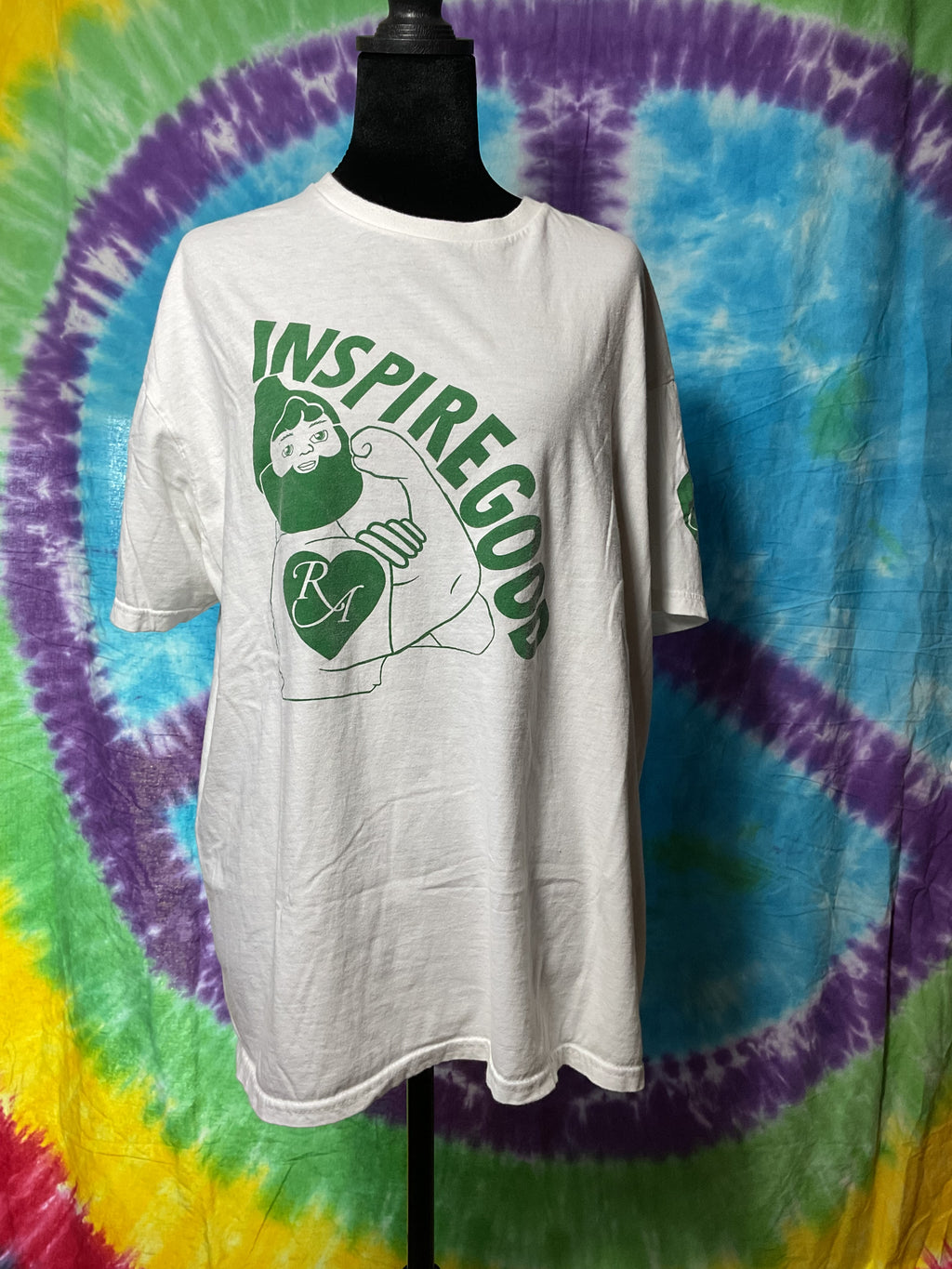 Inspire GOOD Real Acts Heart Logo Graphic Tee White Softstyle XL
