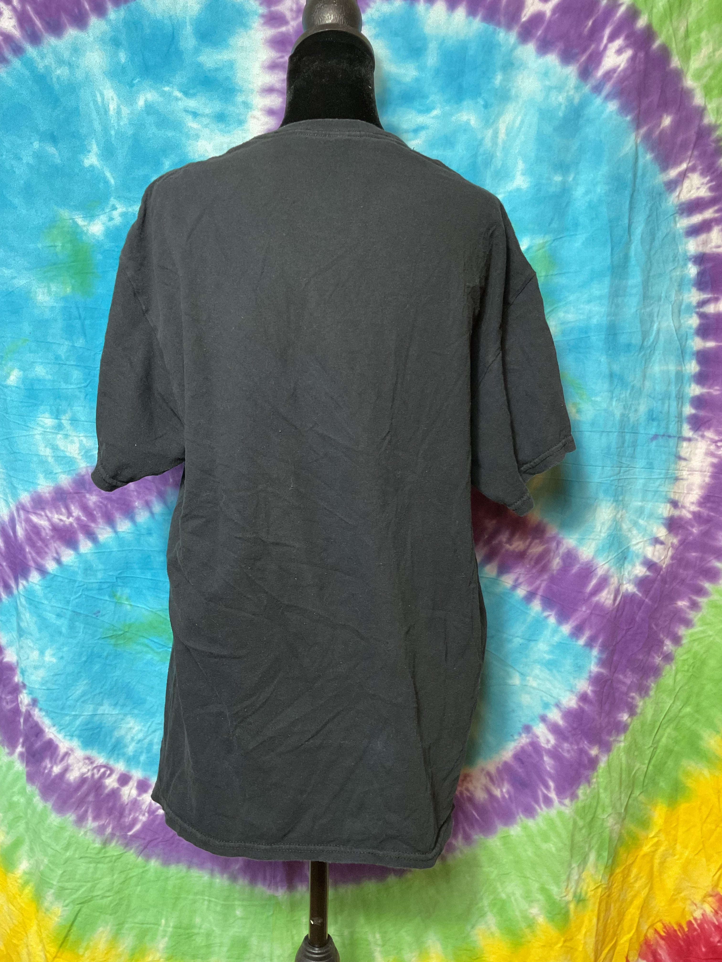 Vintage 3FORTY Inc Trippin Smiley Face Flame Tee L