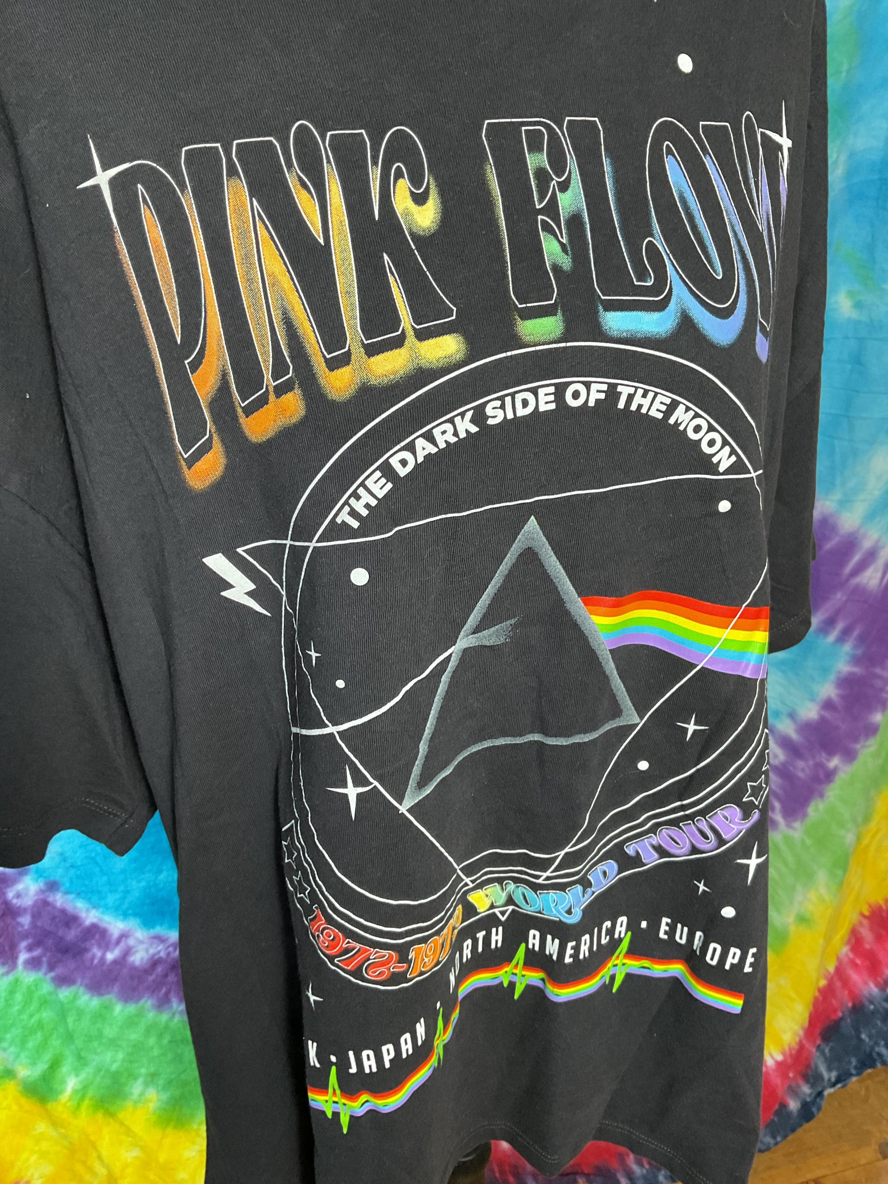 Pink Floyd Dark Side Moon 1972-73 World Tour Shirt NWOT M