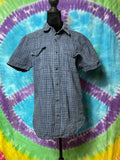 Lucky Brand Men's True Indigo Western Pearl Snap Plaid Shirt S