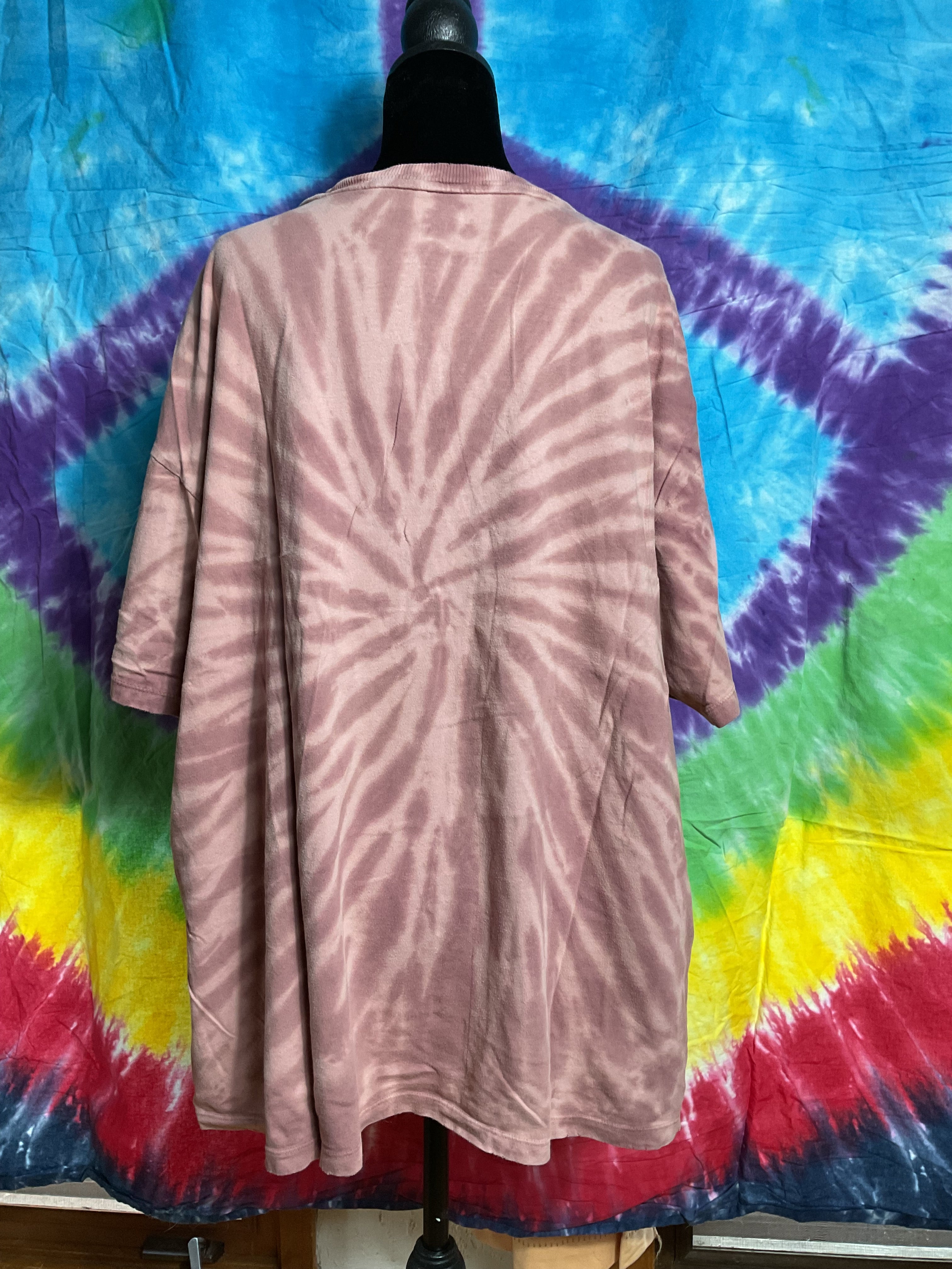 Rolling Stones Tailgate Mauve Tie Dye Graphic Band Tee L