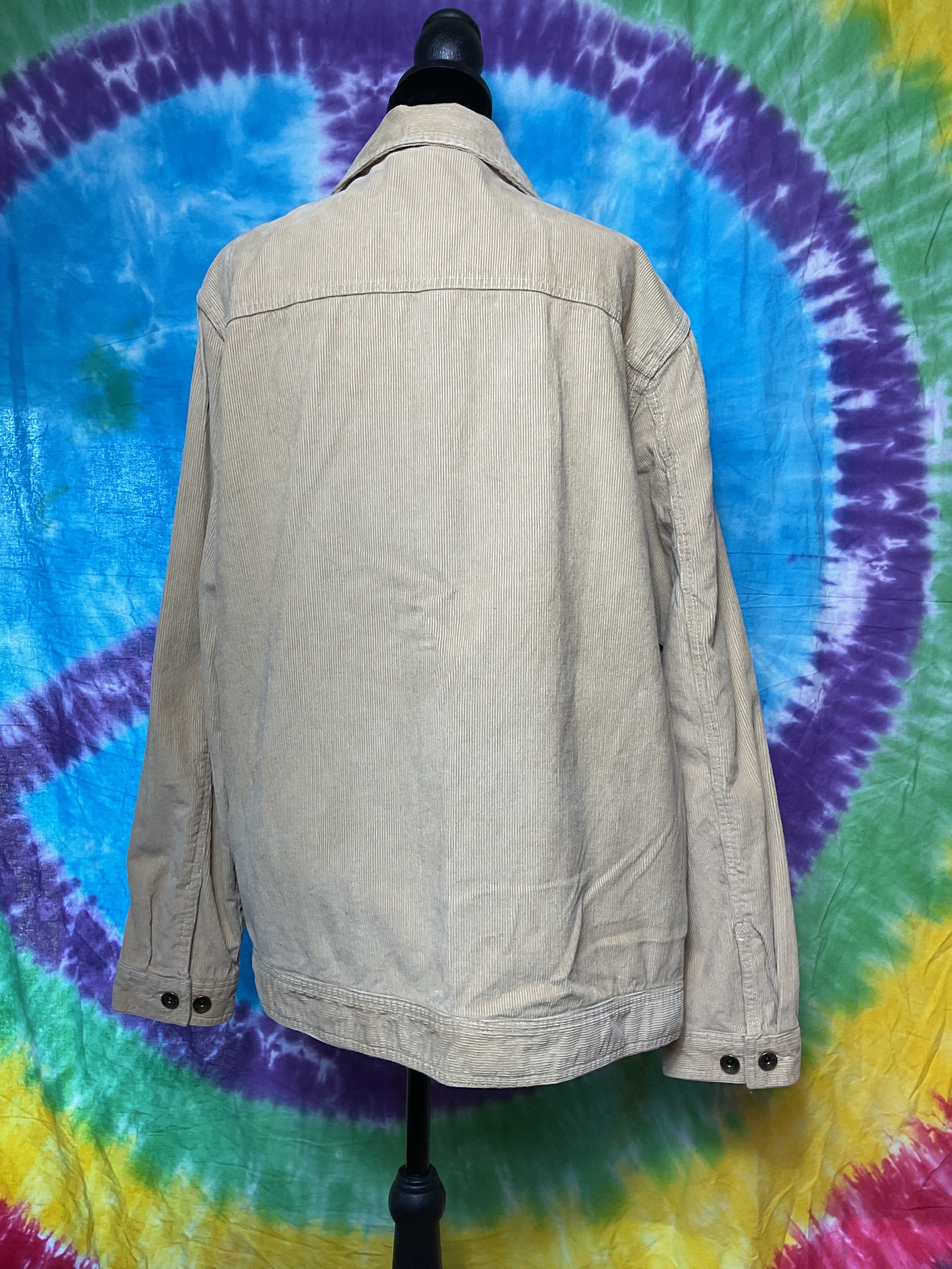Vans Drill Chore Coat Tan Beige Corduroy Jacket Mens Large