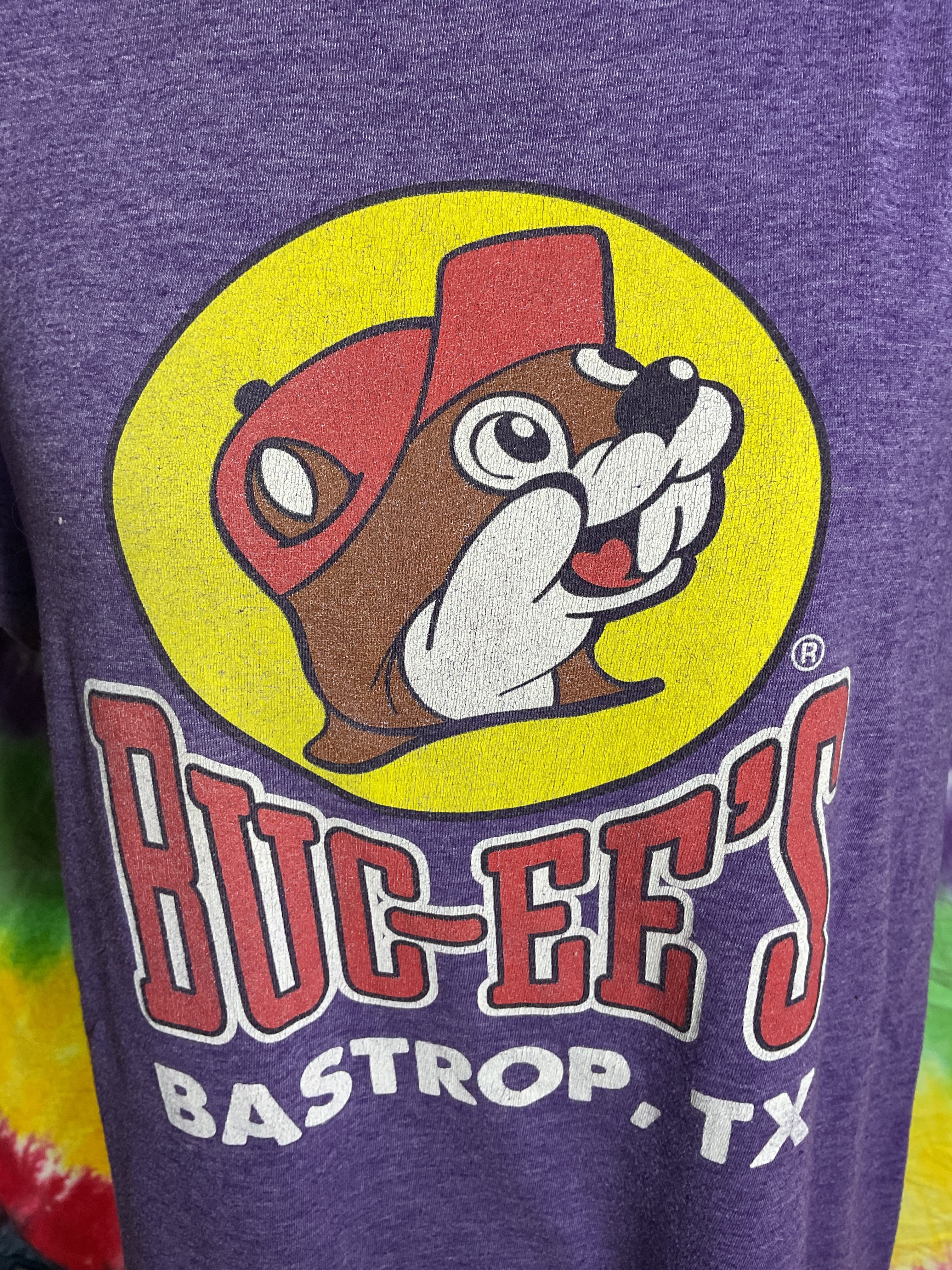 Buc-ee's Bastrop Texas Purple Heather Graphic Tee Size Medium