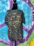 Vintage Pink Floyd Dark Side Of The Moon Bleach Splatter Tee M