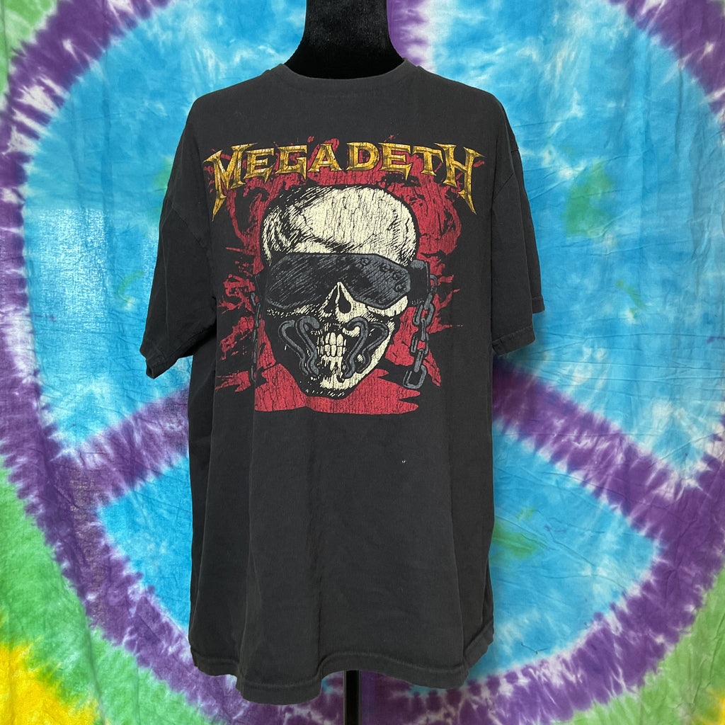 Megadeth Vic Rattlehead Graphic T-Shirt Black Size Large