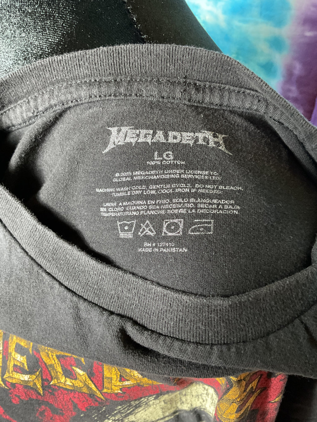 Megadeth Vic Rattlehead Graphic T-Shirt Black Size Large