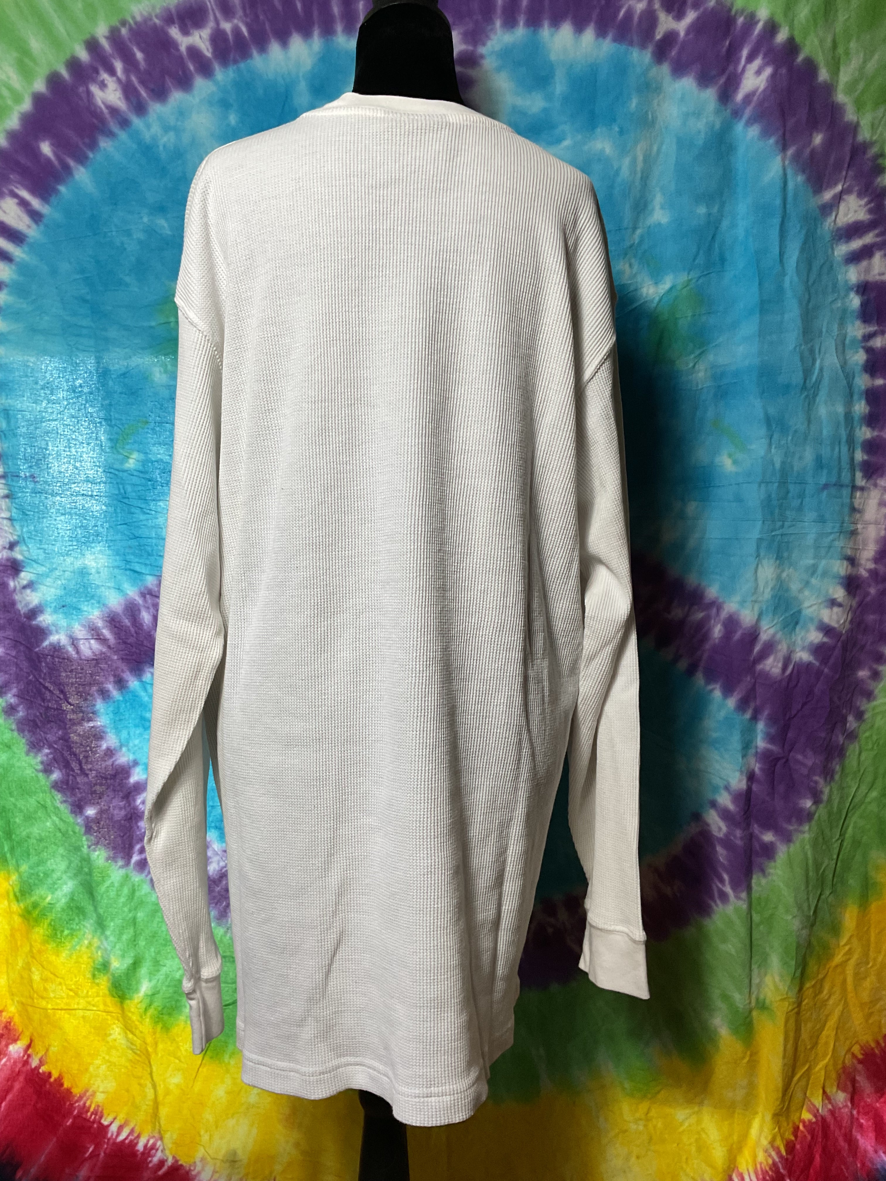 Southpole Y2K Thermal Shirt XXL White Lavish Luxury Waffle Knit