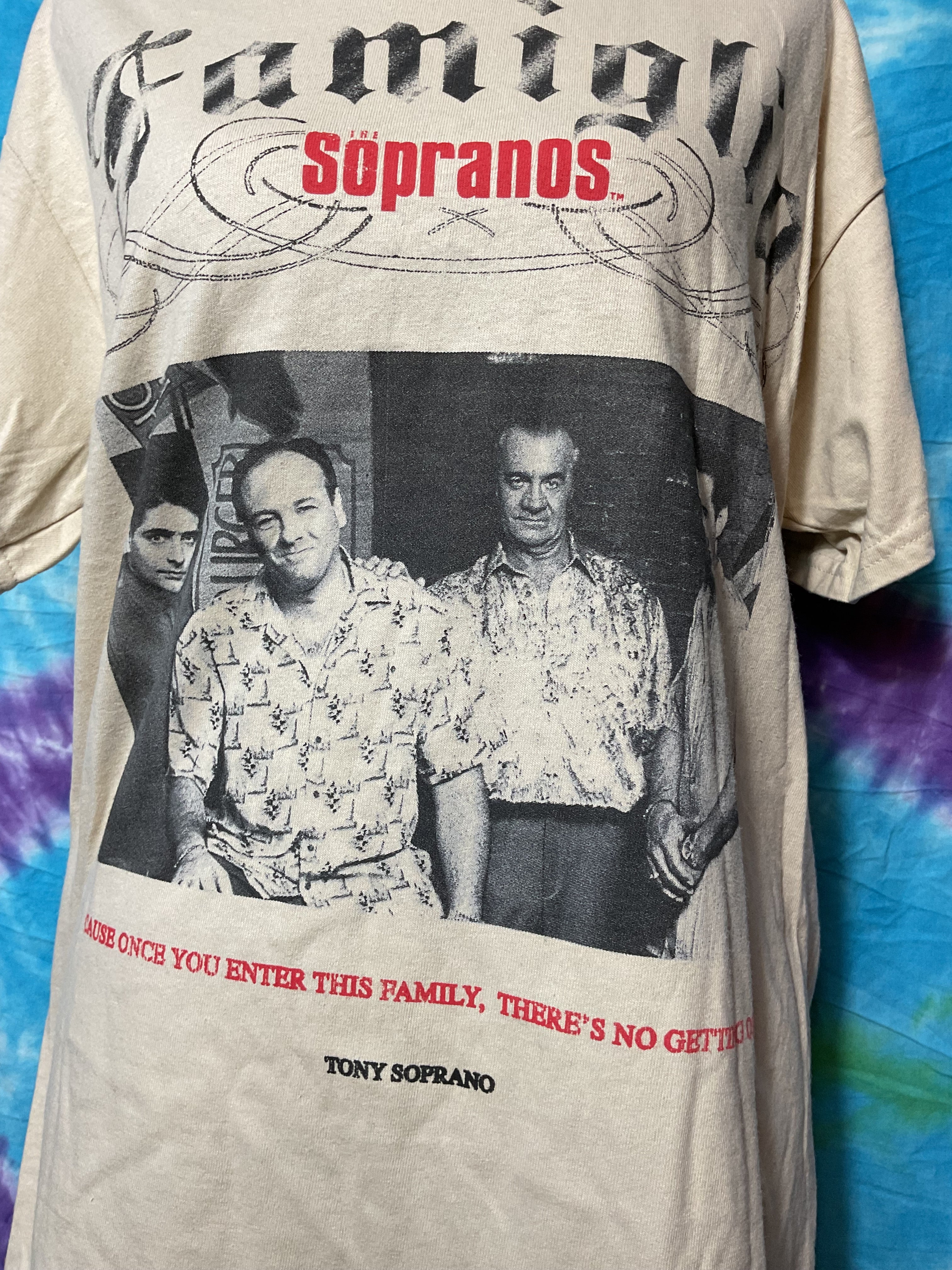 Vintage The Sopranos HBO T-Shirt Tony Soprano Cream M