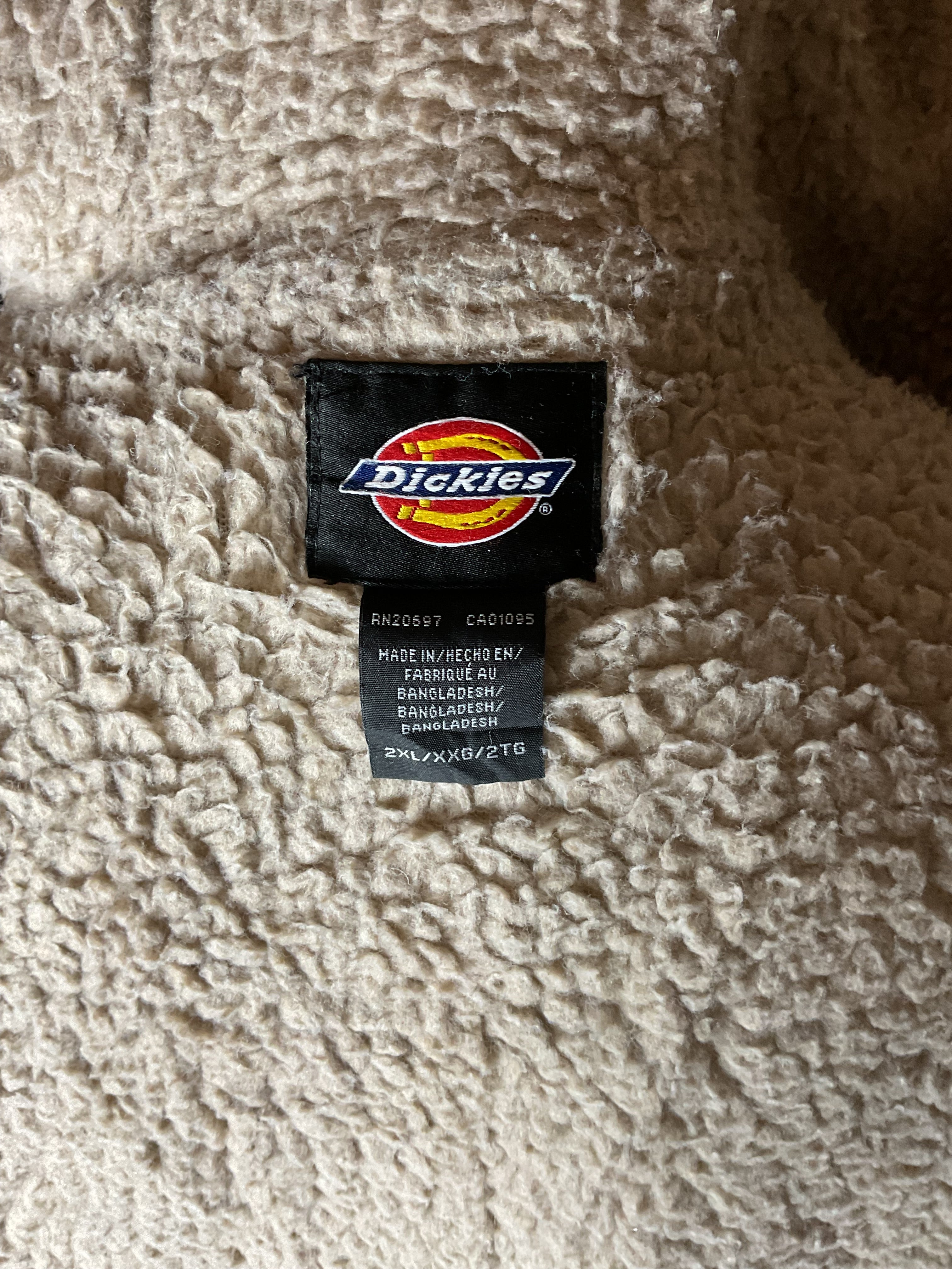 Dickies Men's 2XL Sherpa Lined Full Zip Hoodie Jacket