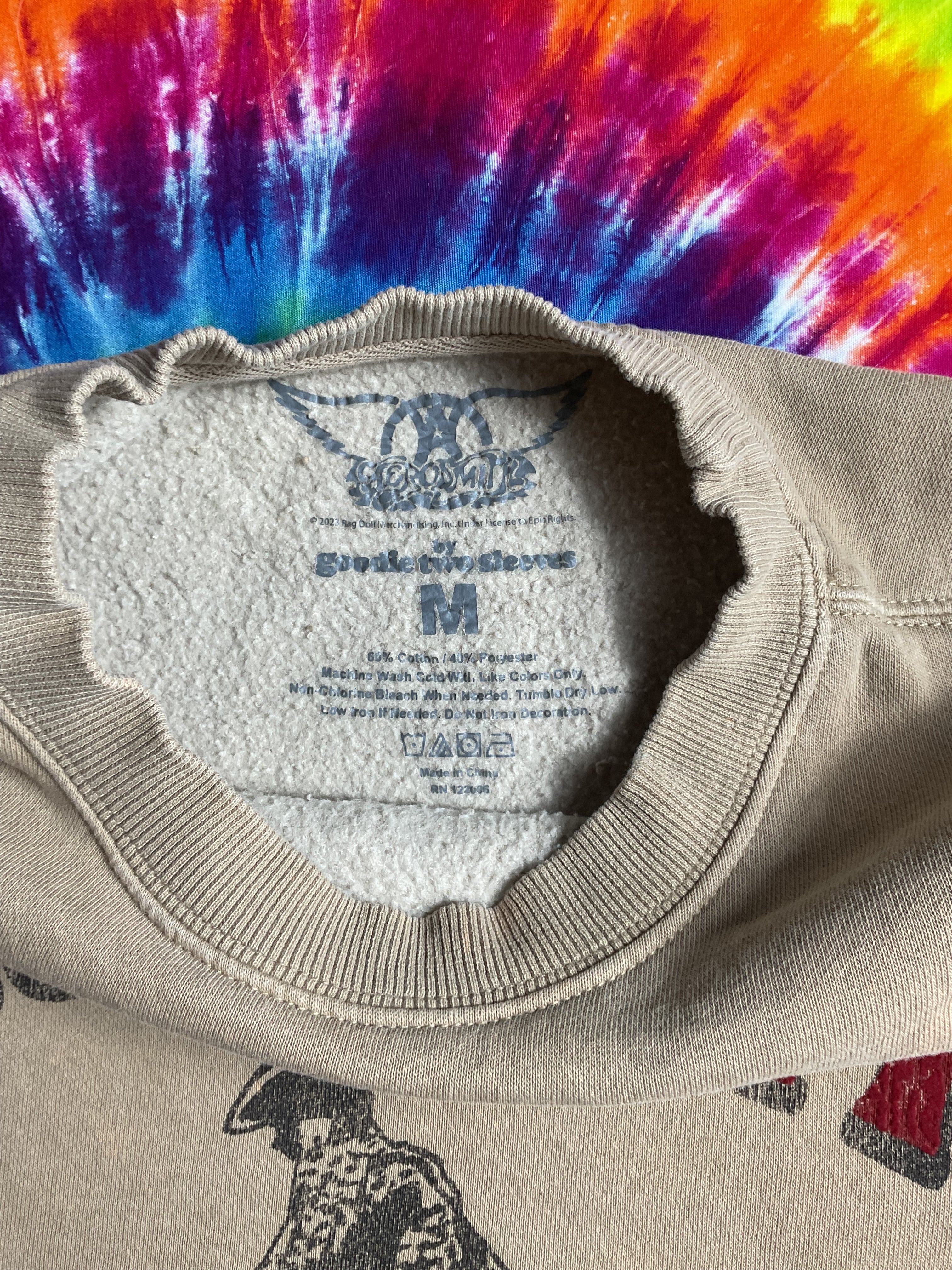 Aerosmith Ridin' High Cowboy Sweatshirt Flocked Velvet