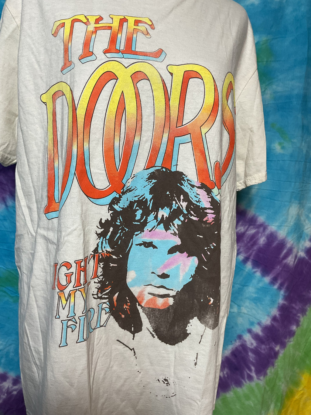 Vintage The Doors Light My Fire T-Shirt Jim Morrison LG