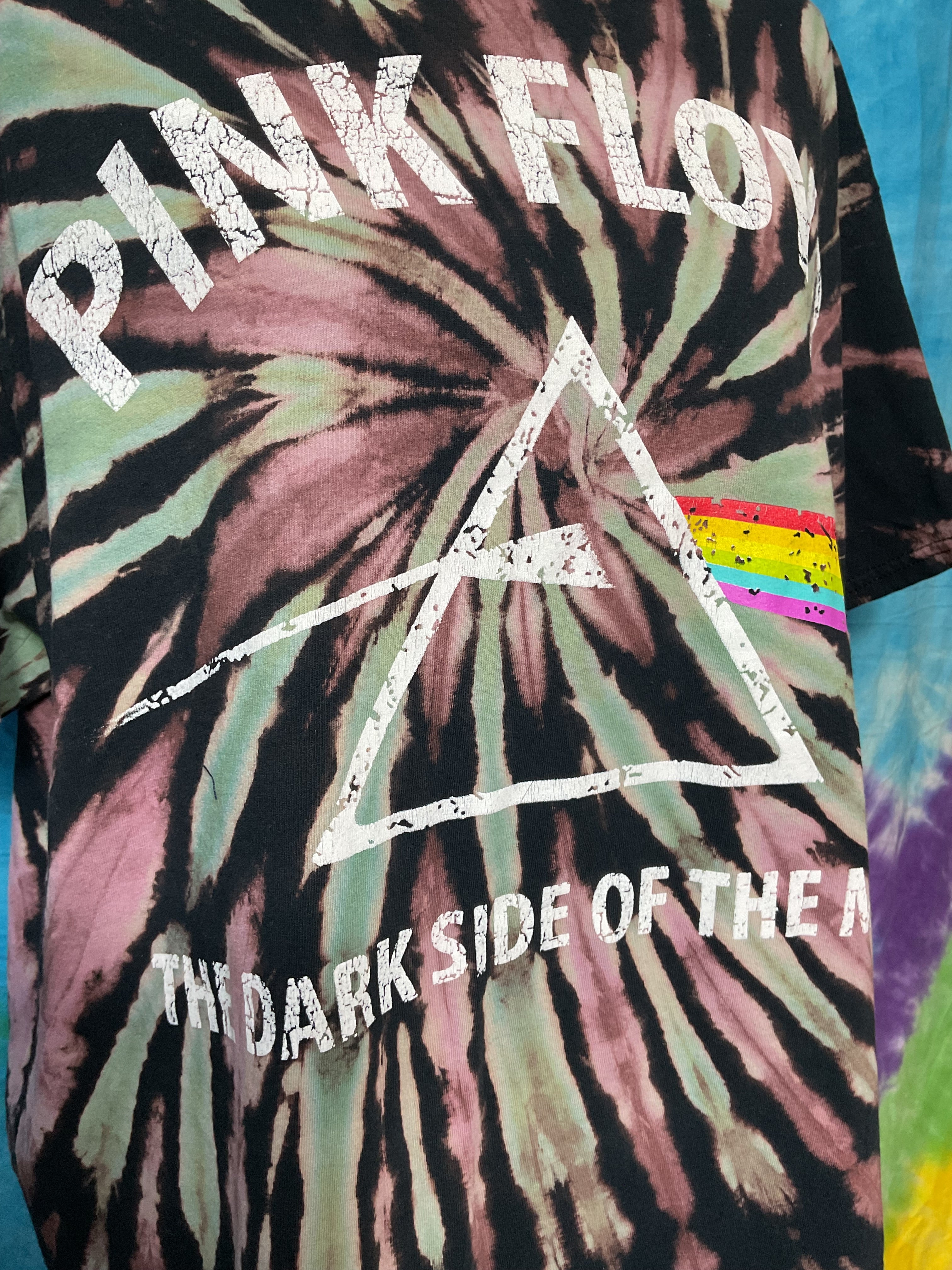 Vintage Pink Floyd Dark Side of the Moon Tie Dye Shirt