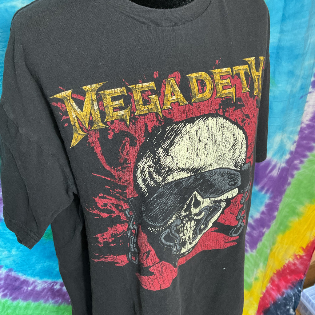 Megadeth Vic Rattlehead Graphic T-Shirt Black Size Large