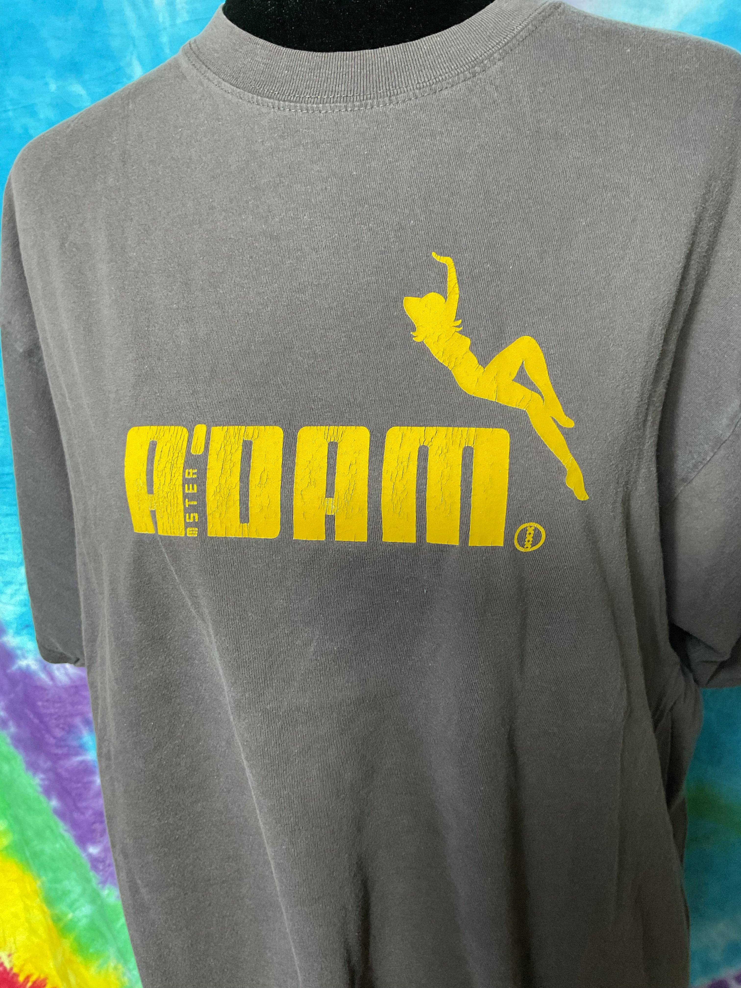 Vintage A'DAM Amsterdam Graphic Tee Jerzees Zt180 Brown Size M