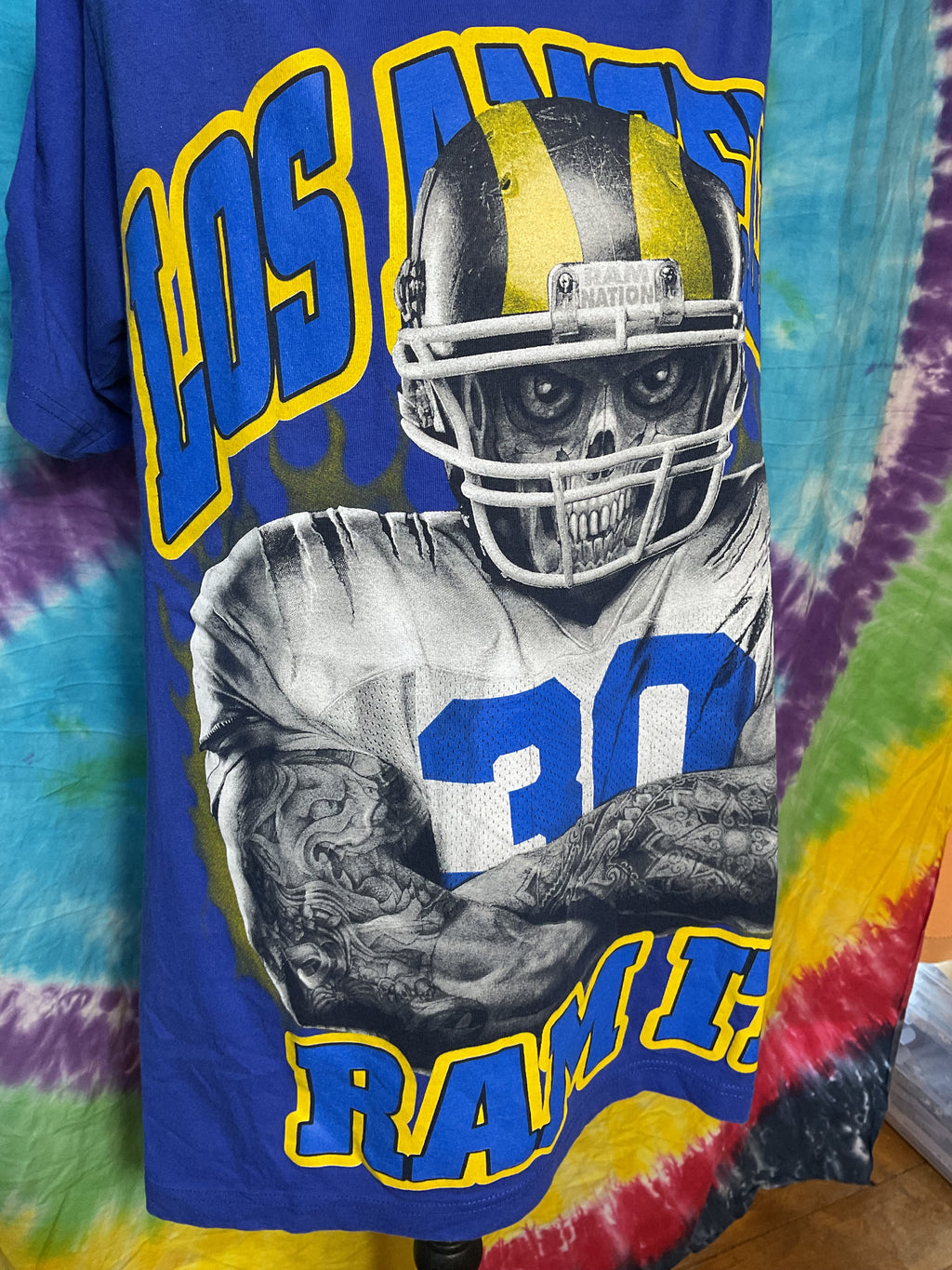 Vintage Los Angeles Rams Street Certified Skull Tee M L