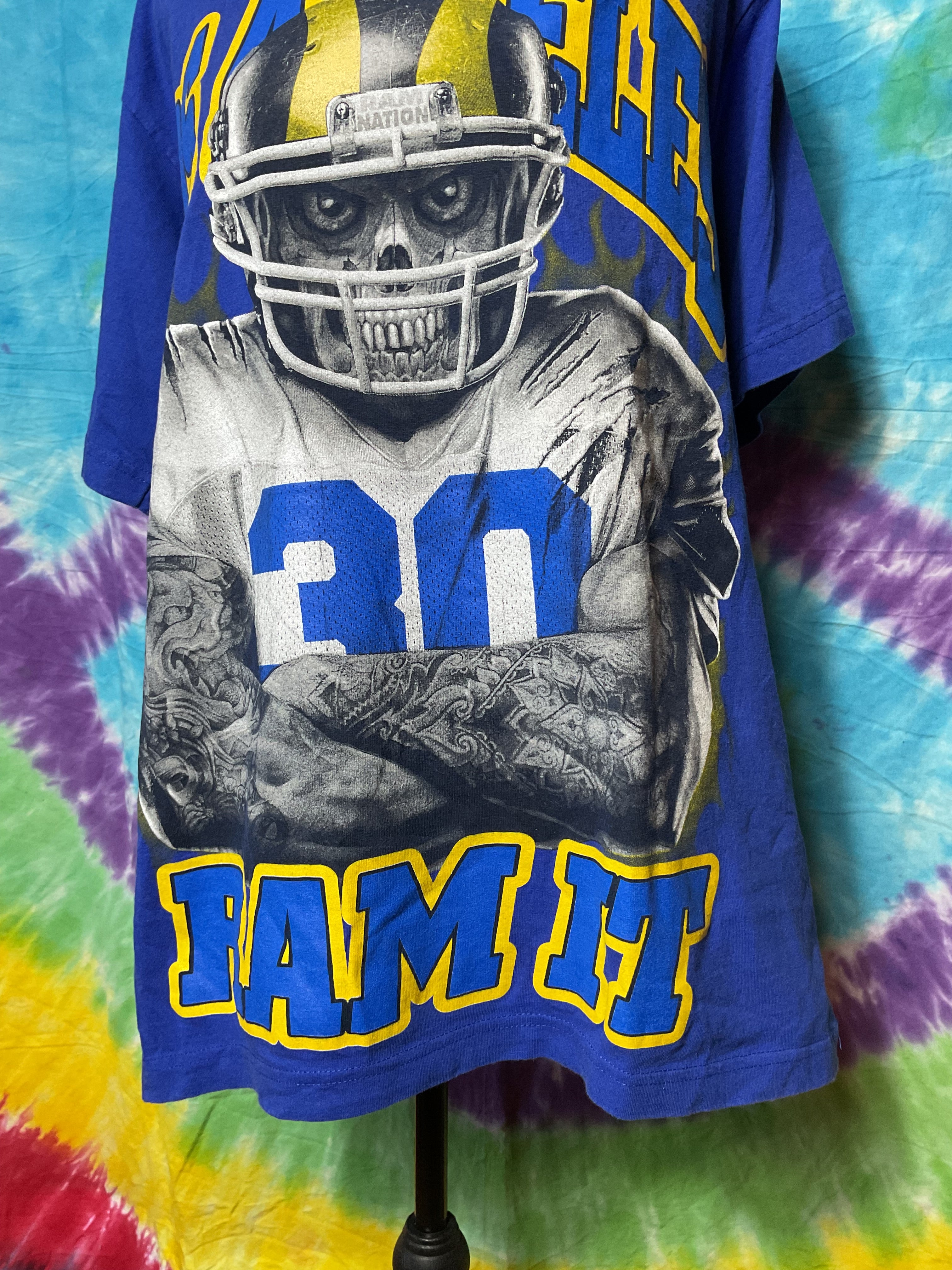 Vintage Los Angeles Rams Street Certified Skull Tee M L