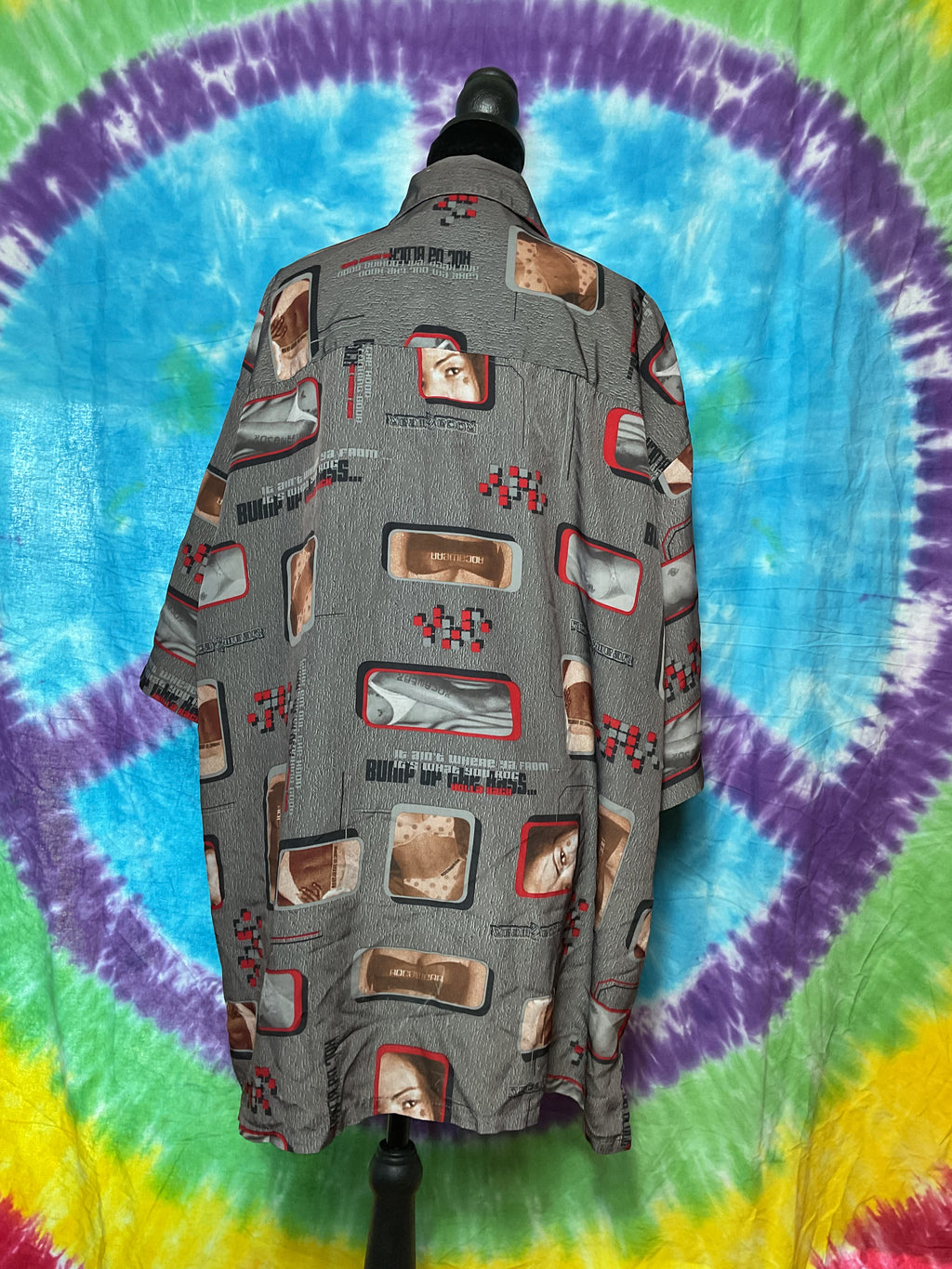 Vintage Rocawear Roc Da Block All Over Print Button Down Shirt XL