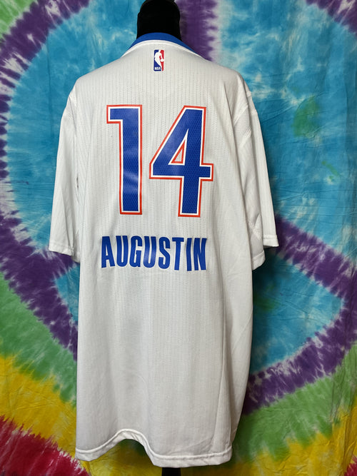 Adidas OKC Thunder D.J. Augustin Jersey XL White